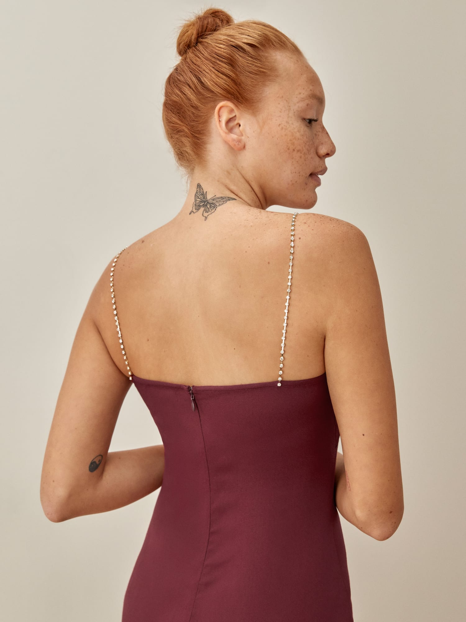Reformation top grey dress