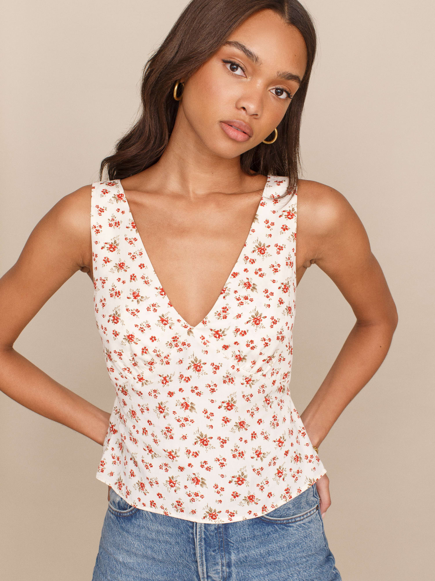 Reformation polka clearance dot top