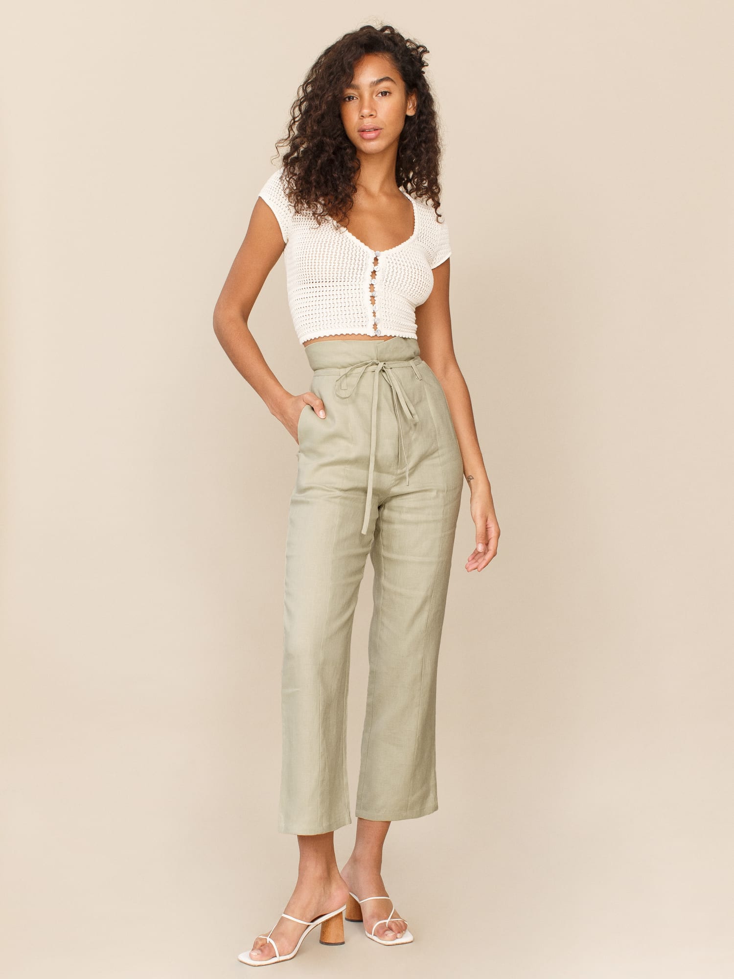 Reformation linen pants online