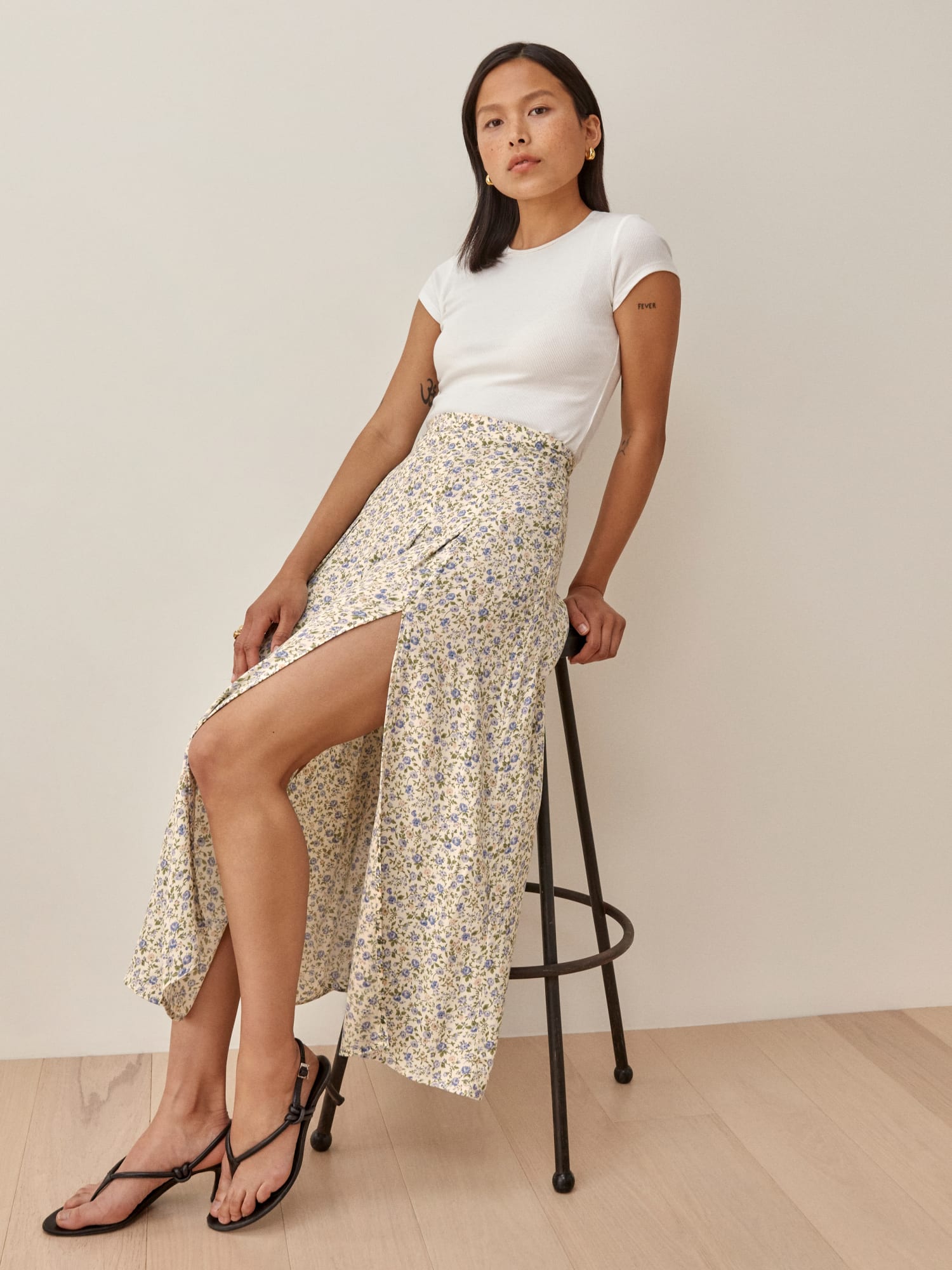 Midi skirt reformation sale