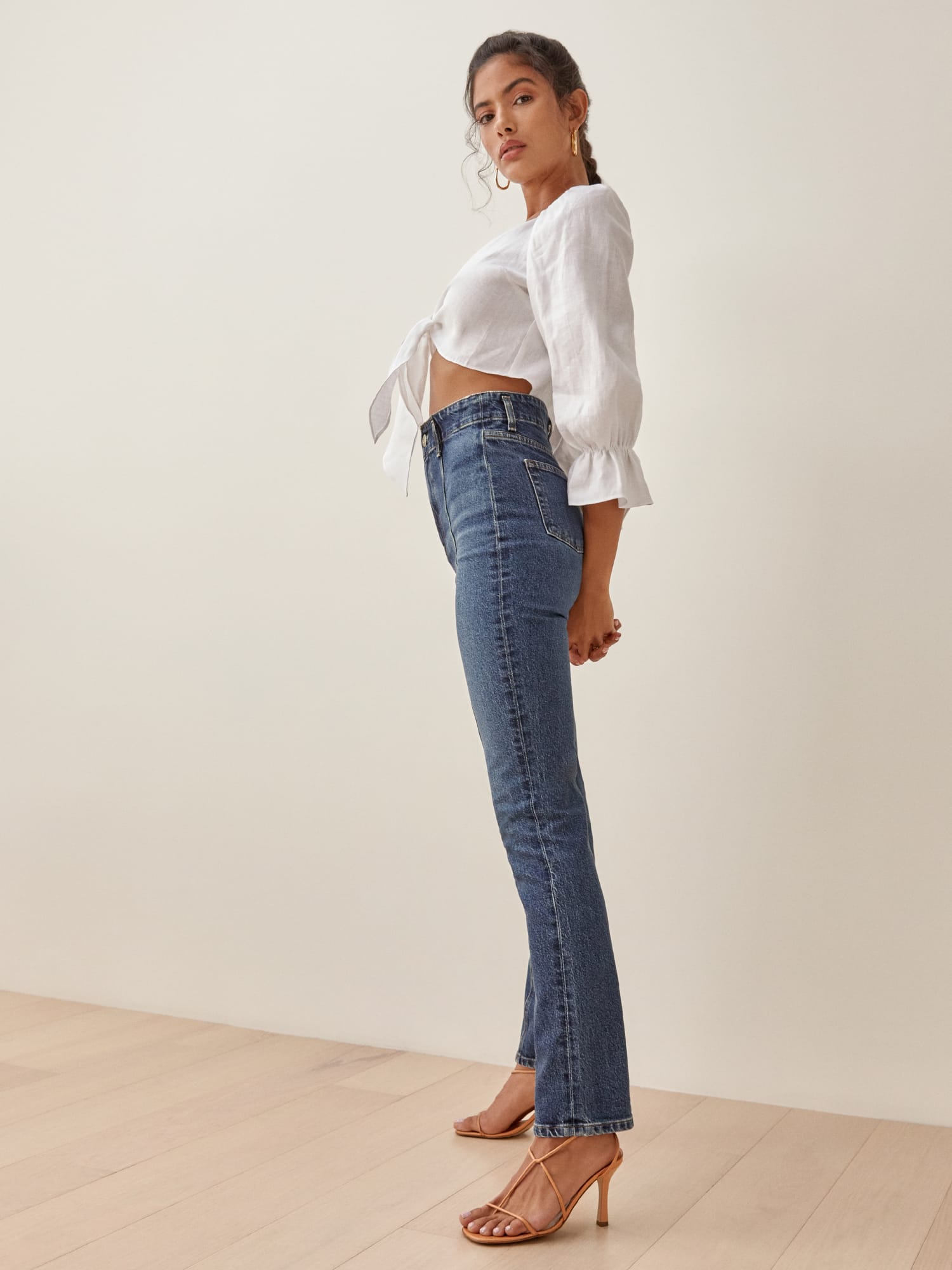 Reformation high and skinny jean sale