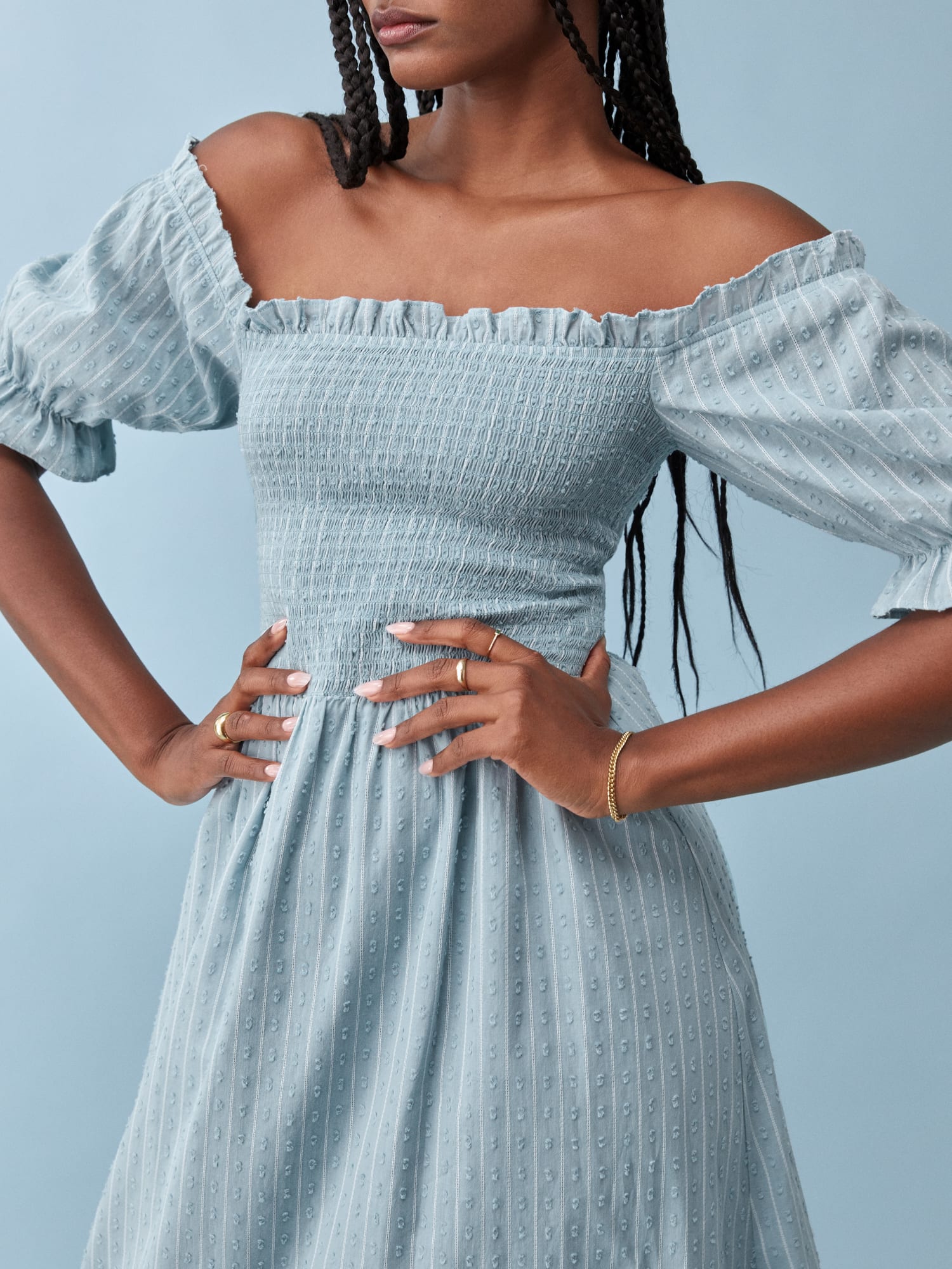 Arianna Dress - Short Sleeve Midi Challis