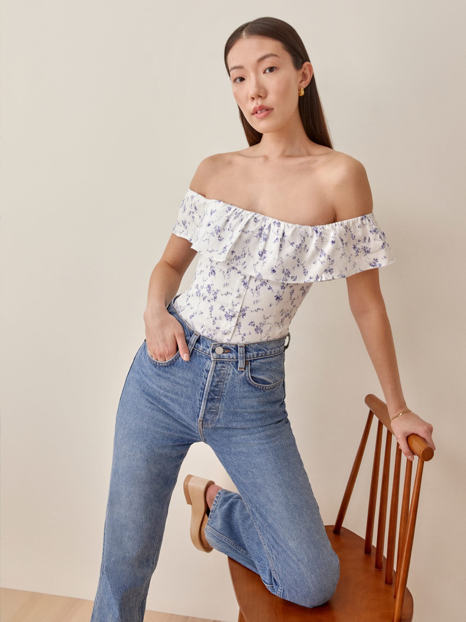 Reformation framboise on sale top