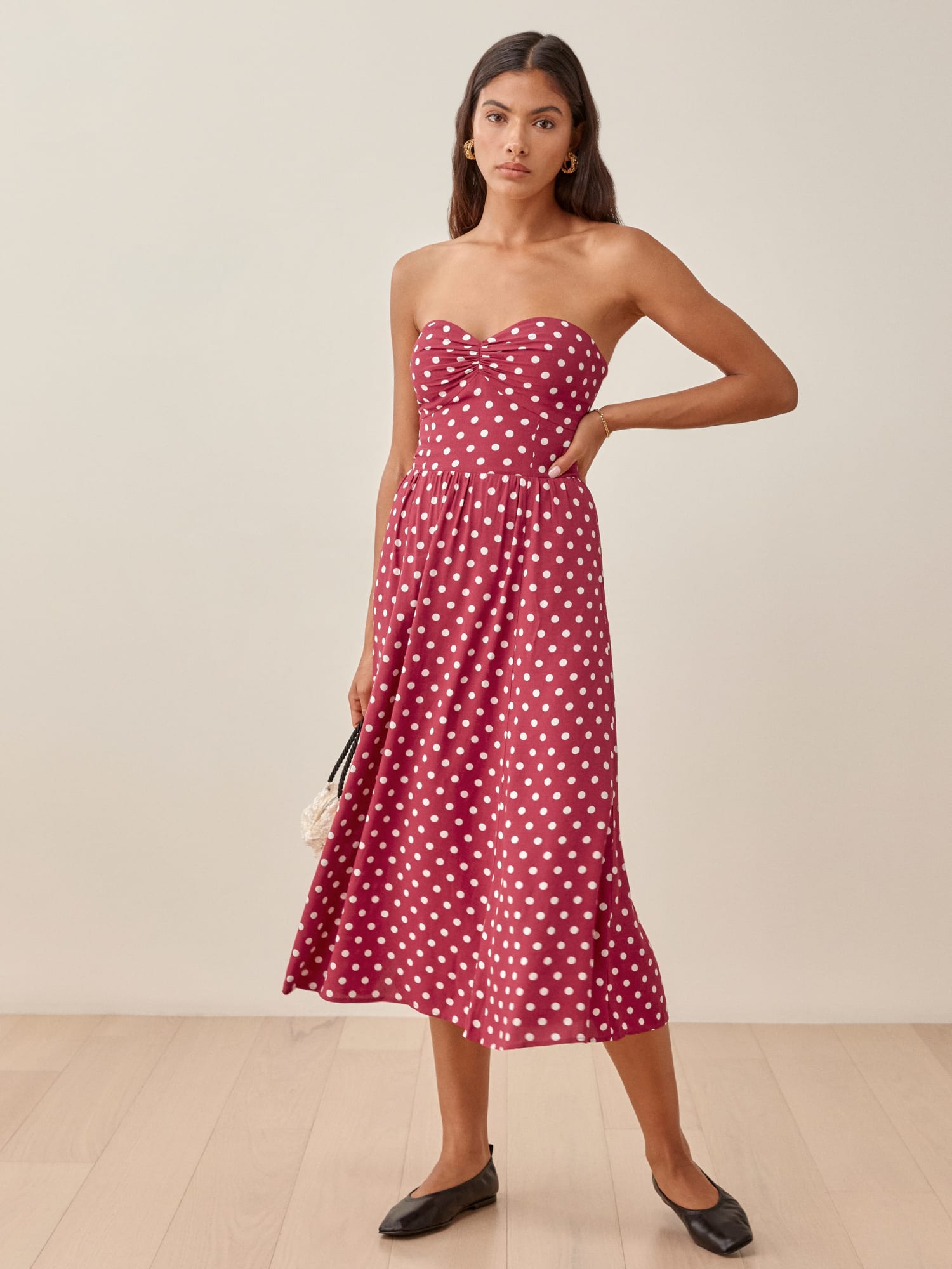 Reformation strapless dress sale