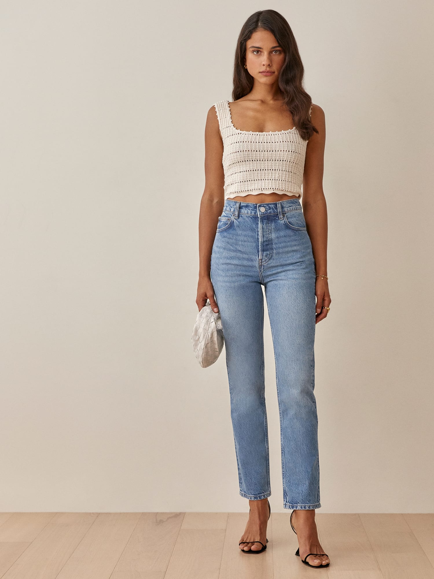 Cynthia Mushroom High Rise Crop Jeans - Sustainable | Reformation