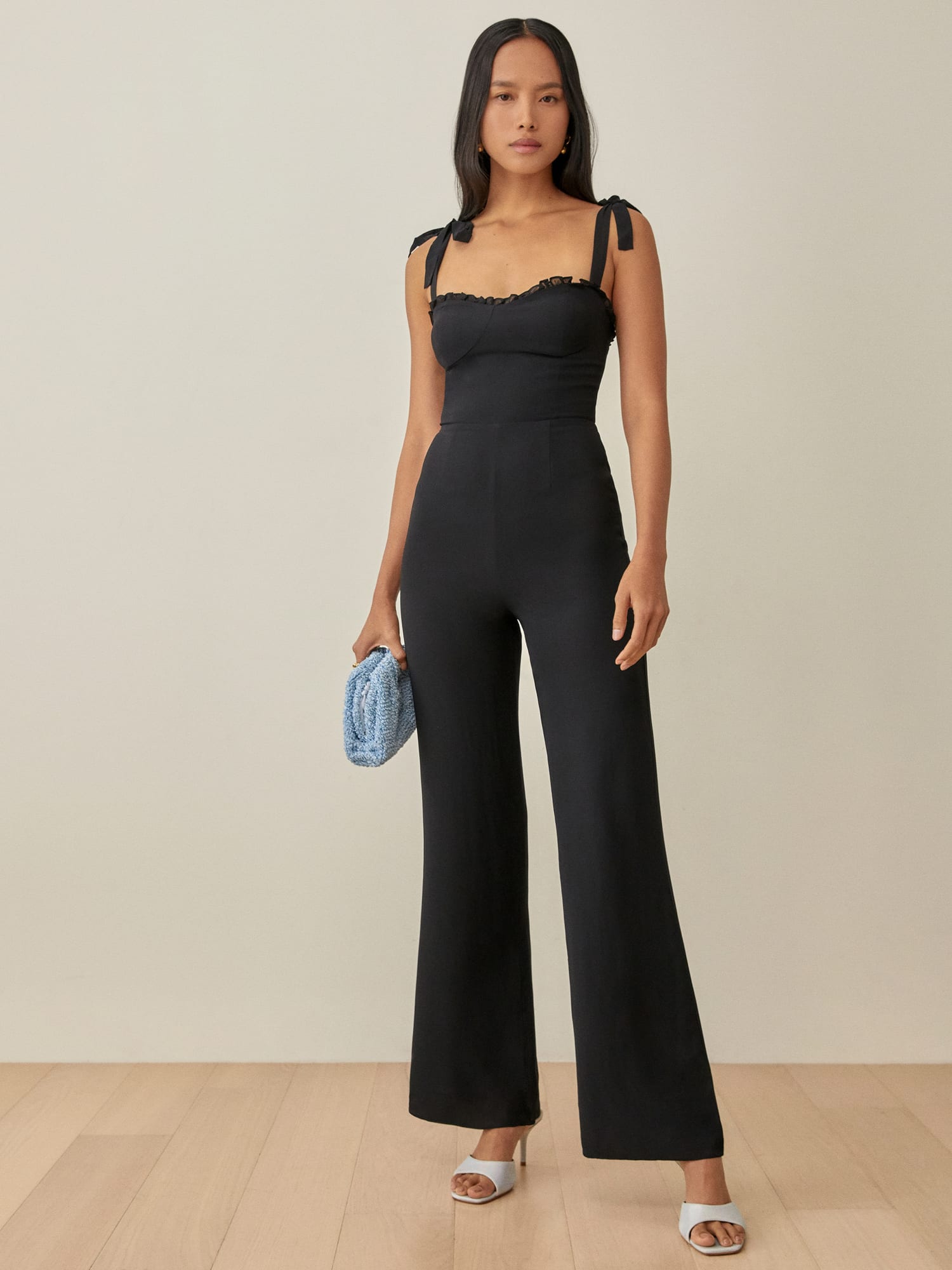 reformation jumpsuit black