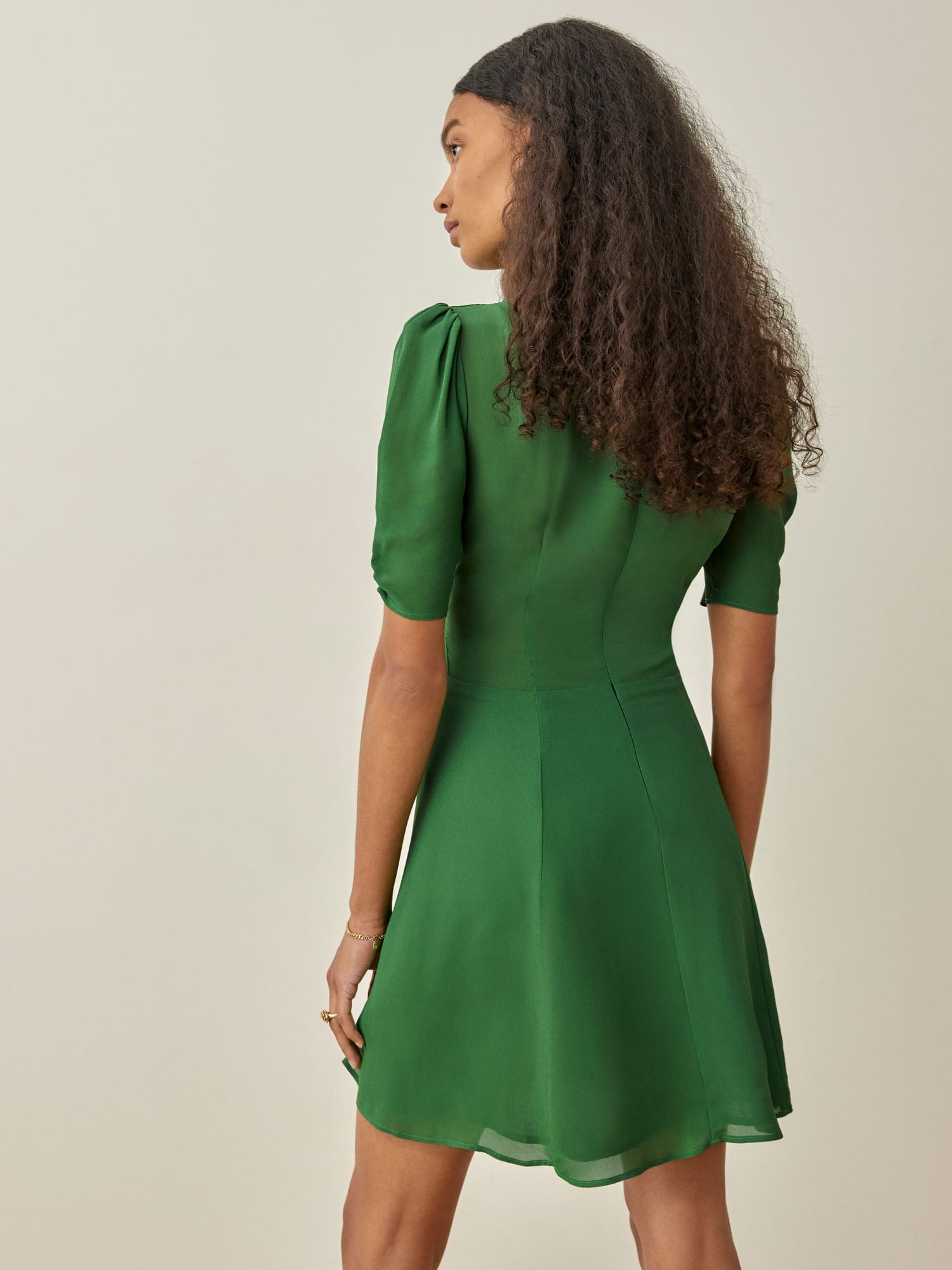 Green dress reformation on sale