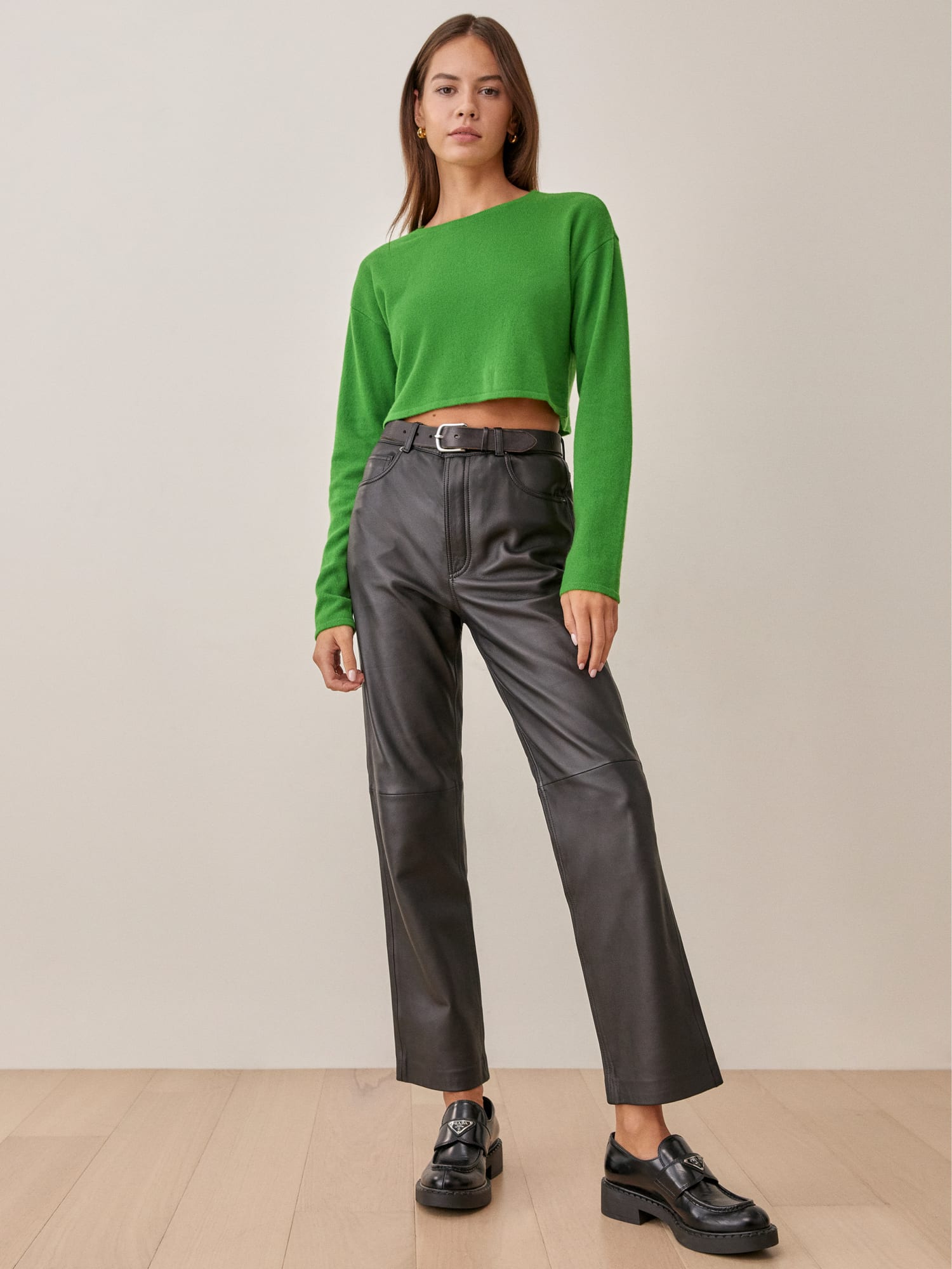 Idan Cropped Cashmere Crew - Sustainable Sweaters | Reformation