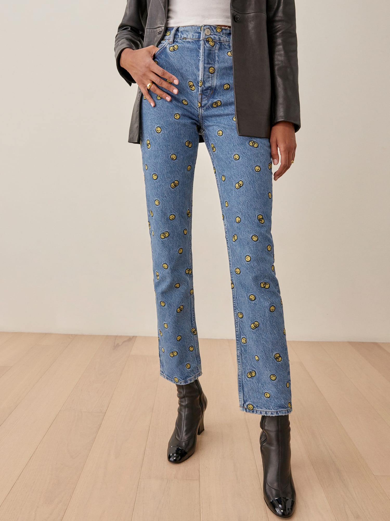 Reformation embroidered jeans best sale