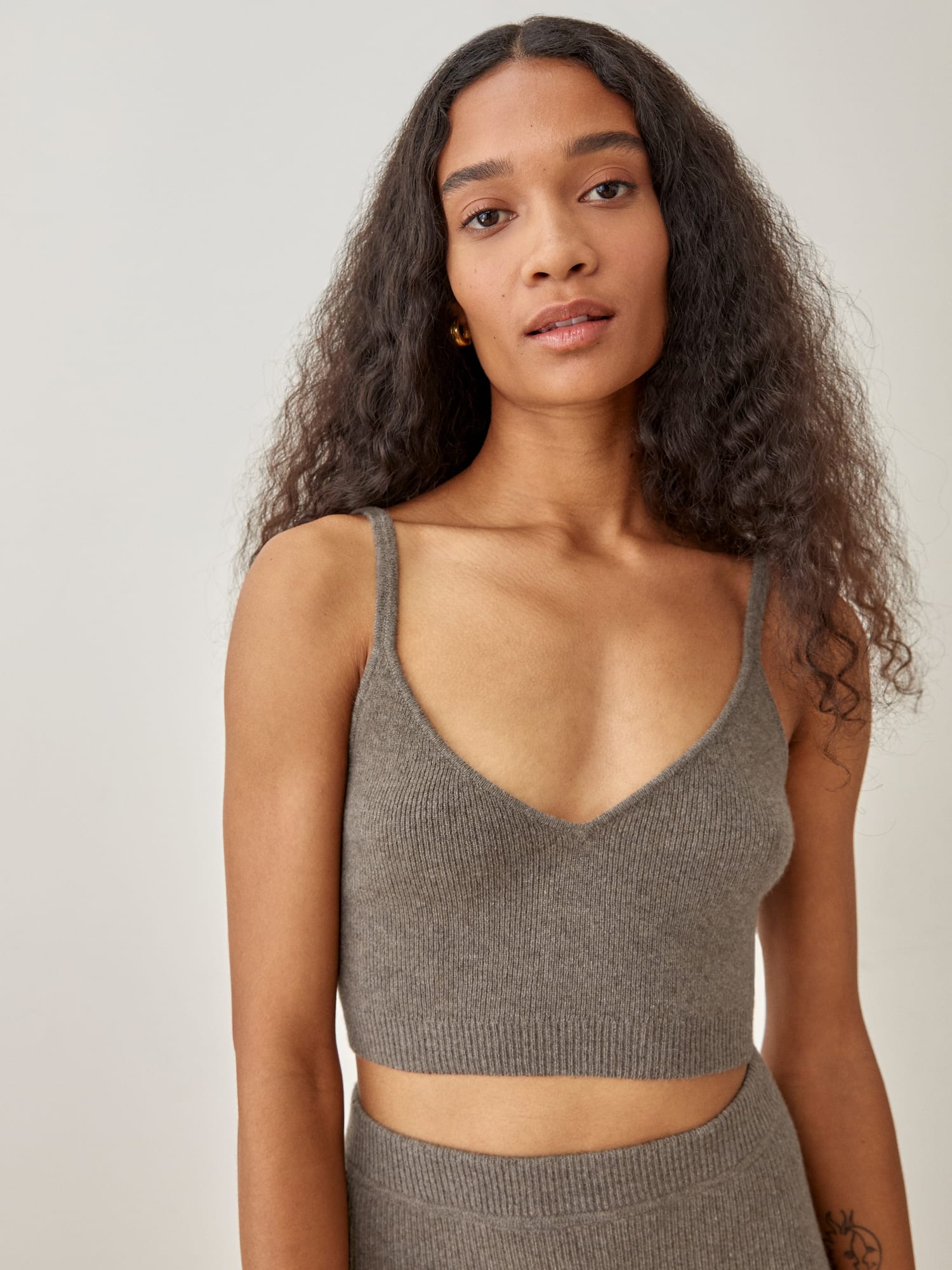 Women's cashmere bra top