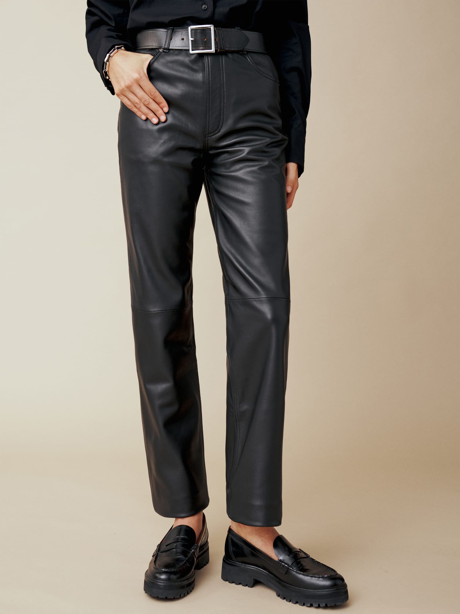 Veda Cynthia Leather Pant - Ankle