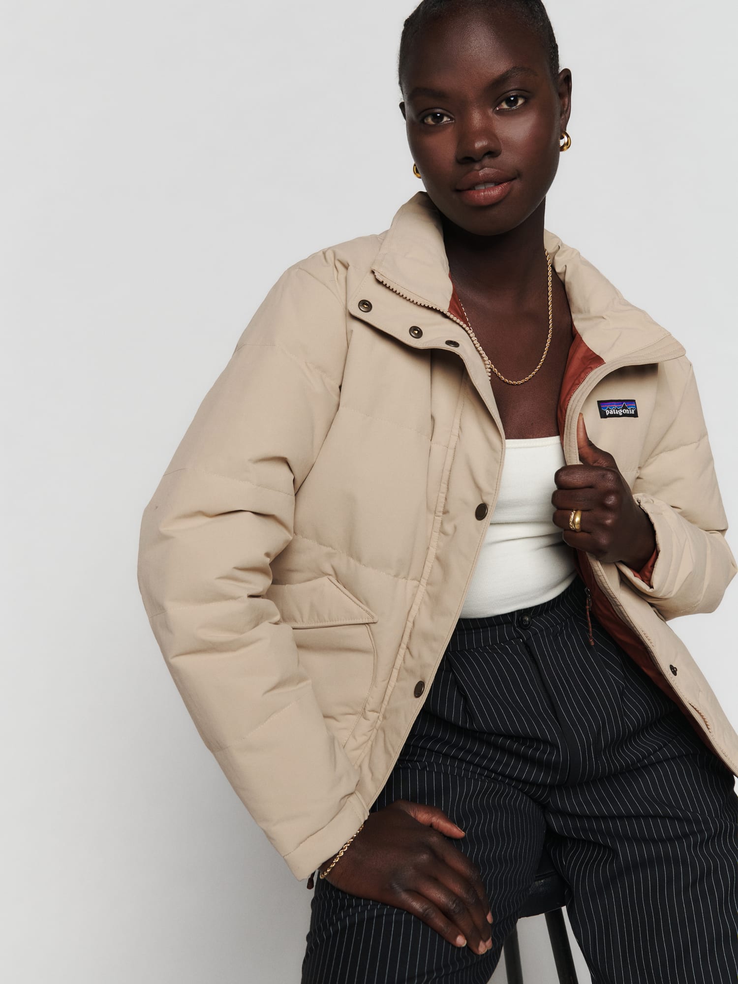 Patagonia leather cheap jacket