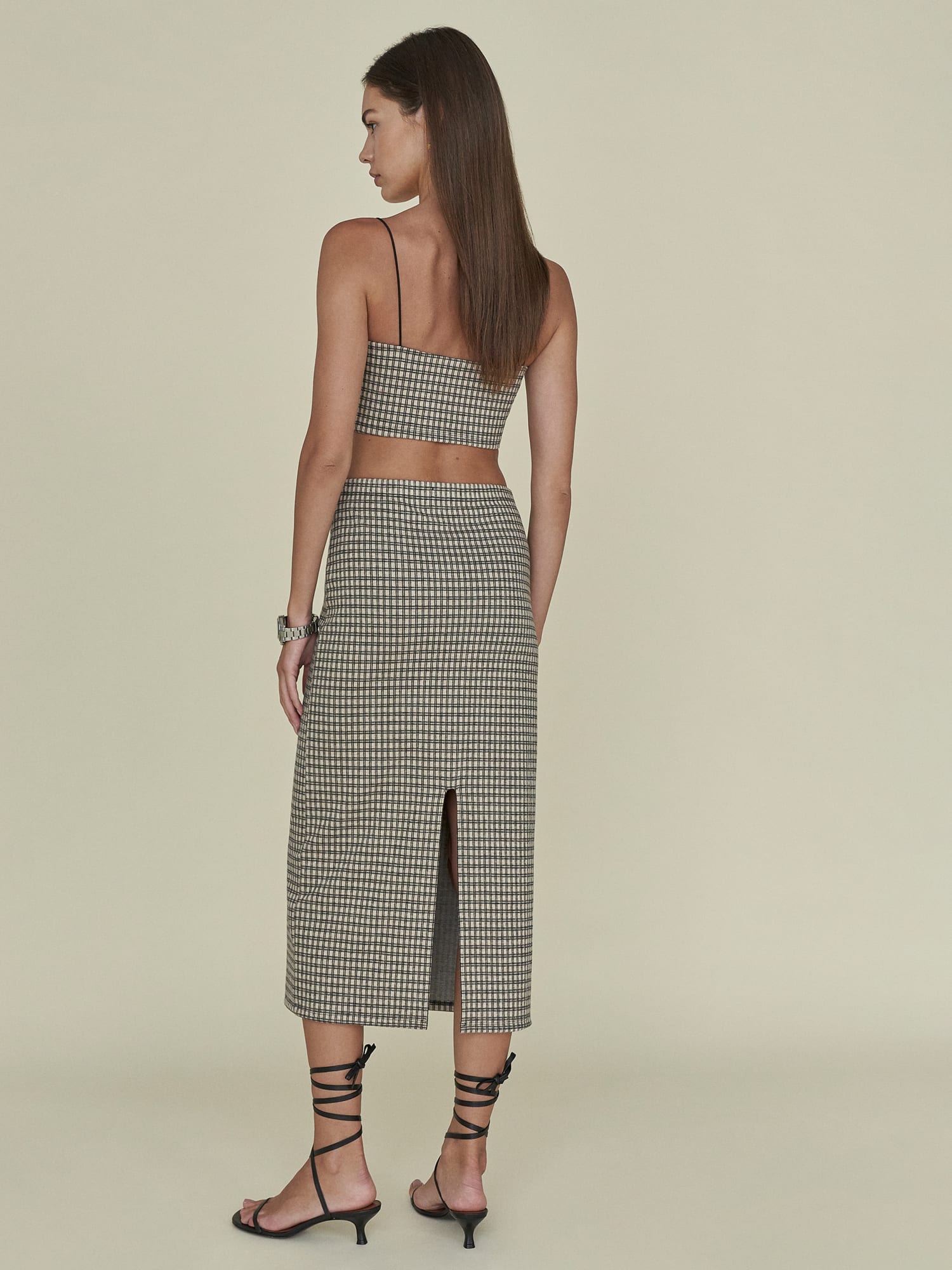 Reformation Dorothea Knit Two Piece In April Check