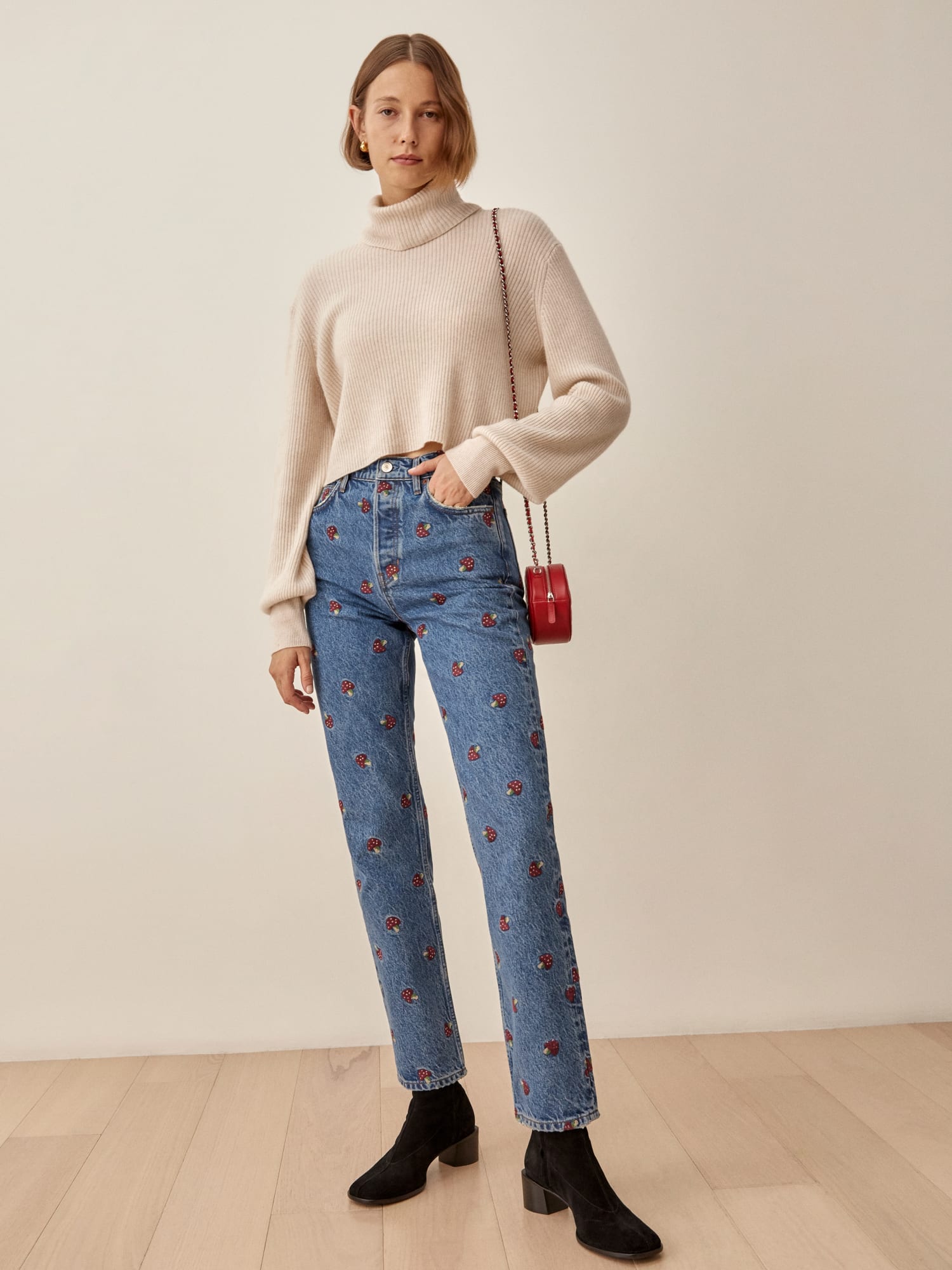 Reformation embroidered jeans best sale