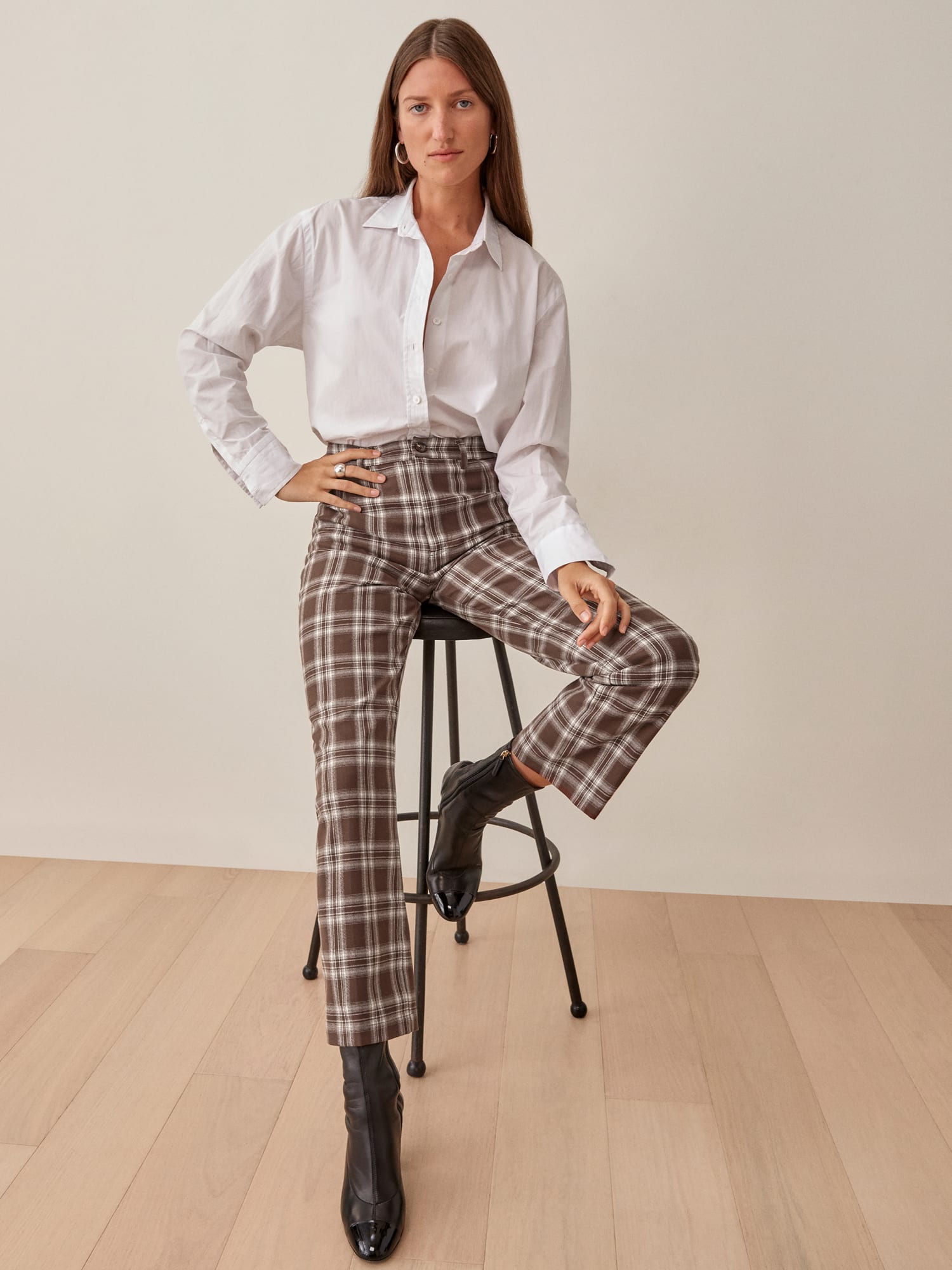 Reformation gingham pants sales
