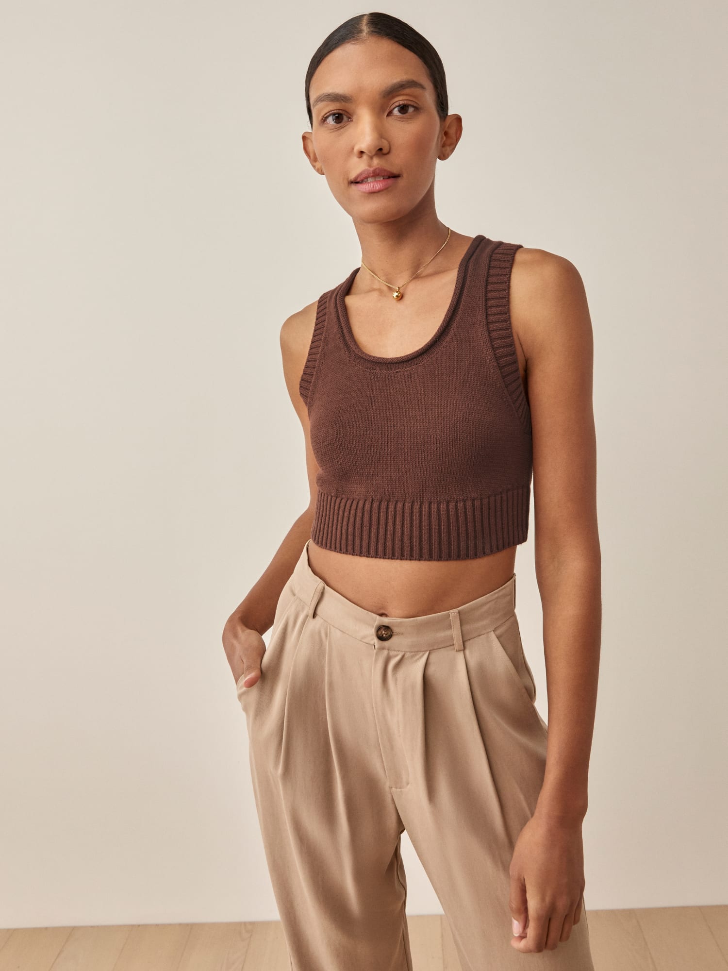 Norma Cotton Sweater Tank - Sustainable Sweaters