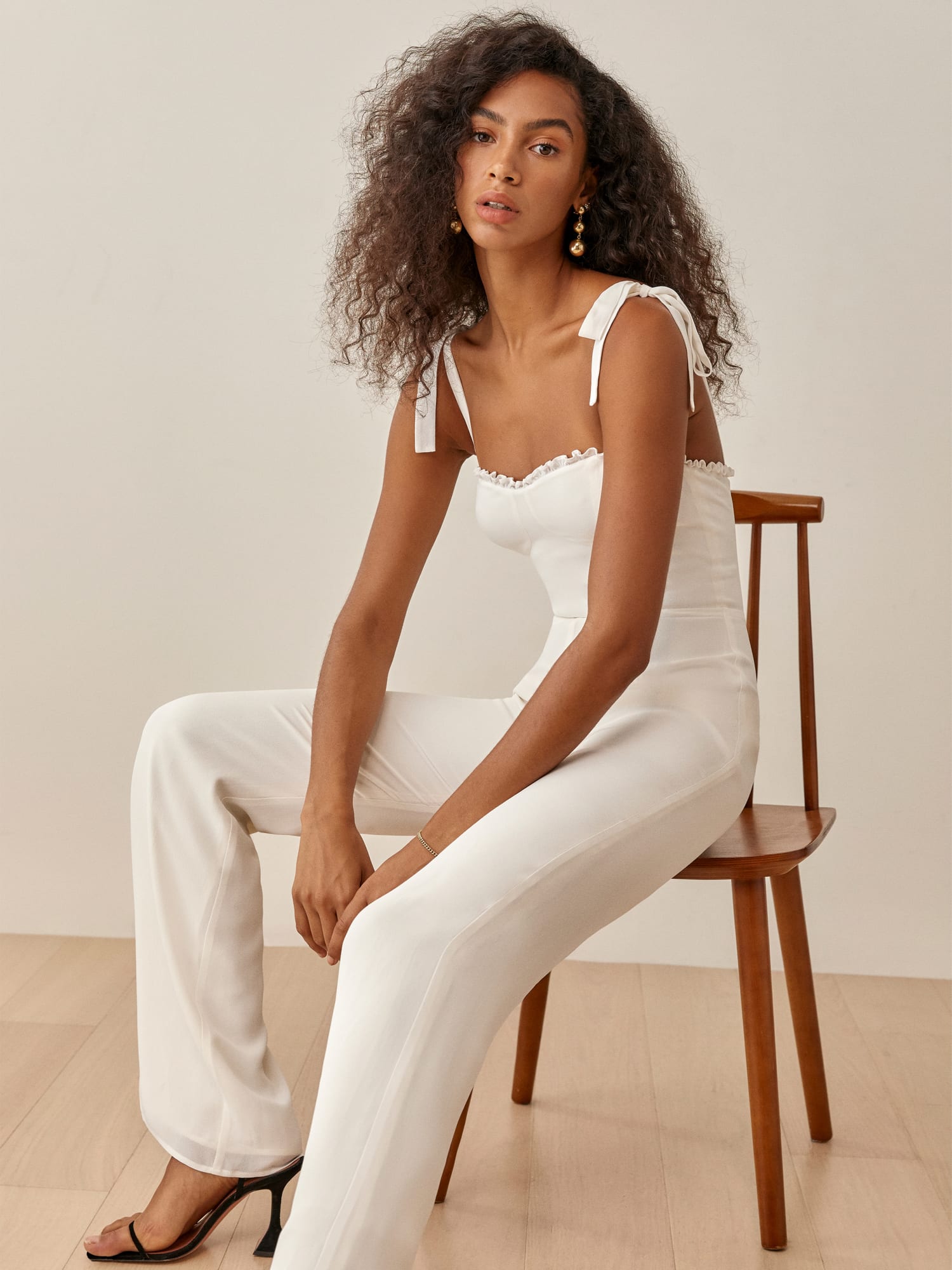Reformation white jumpsuit sales