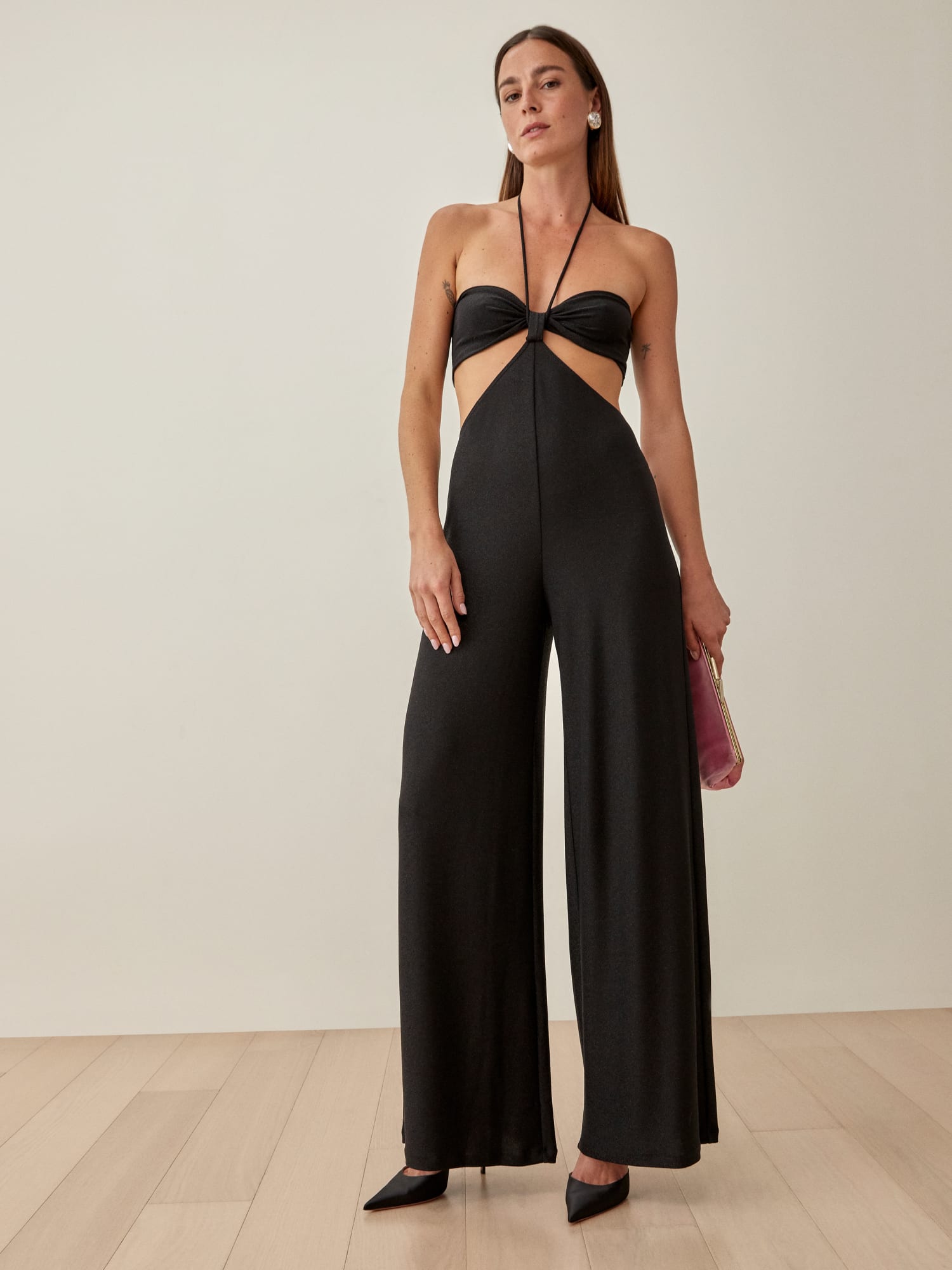 Reformation black jumpsuit sales