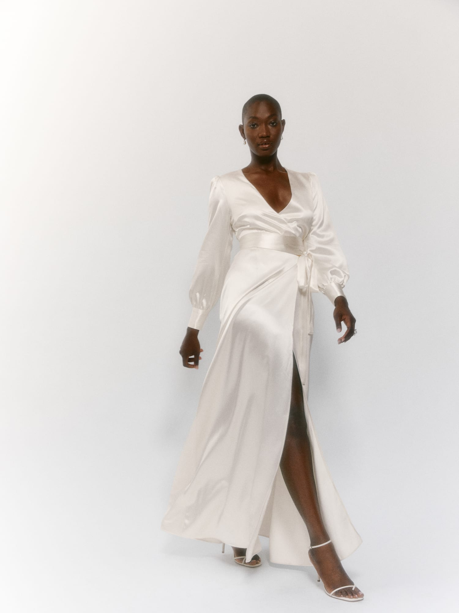 Reformation silk shop wrap dress