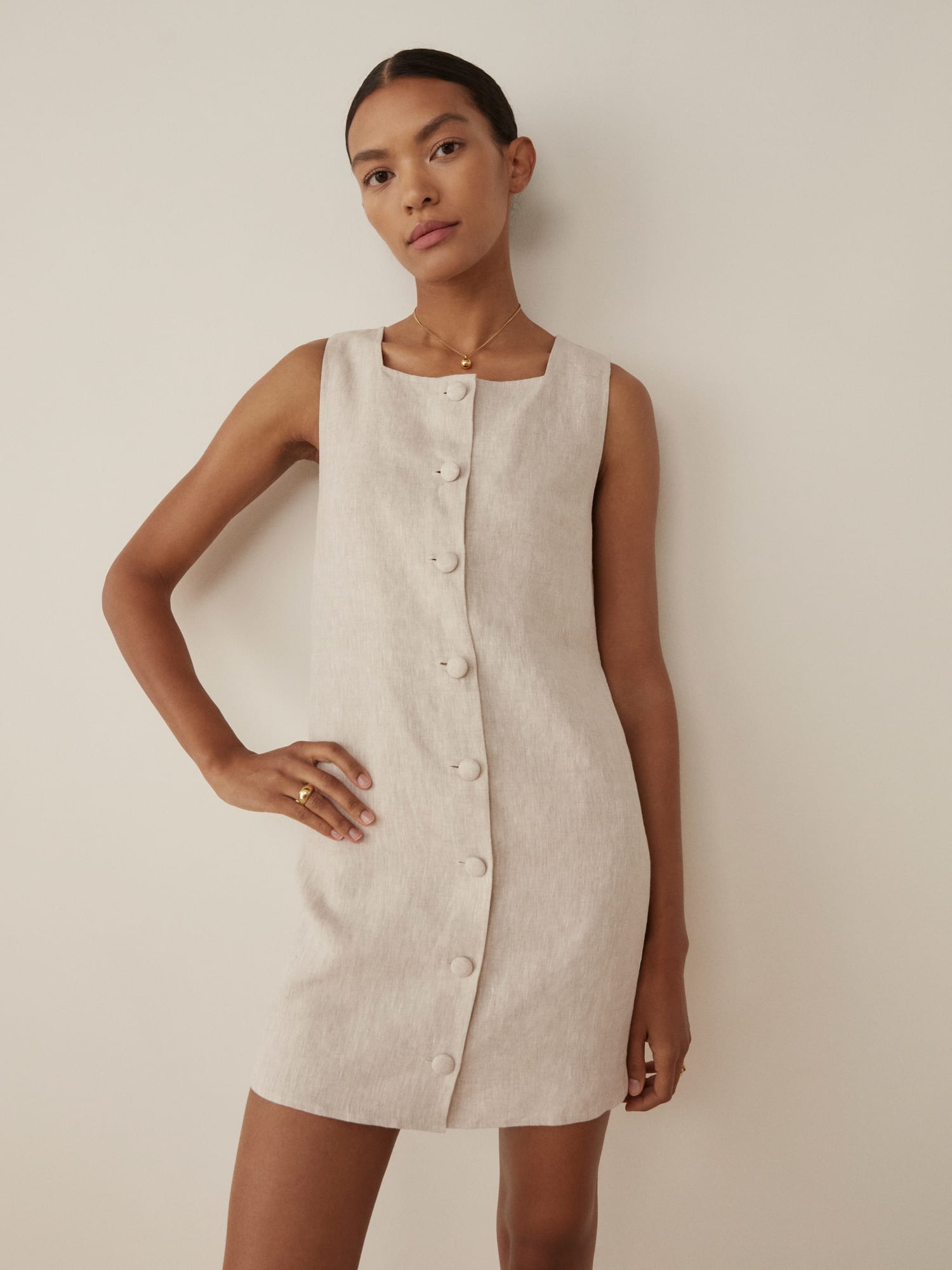 Reformation cheap button dress