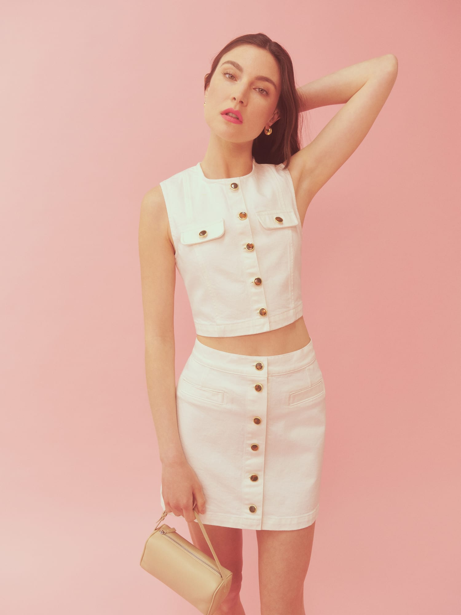 Cher Denim Two Piece Set