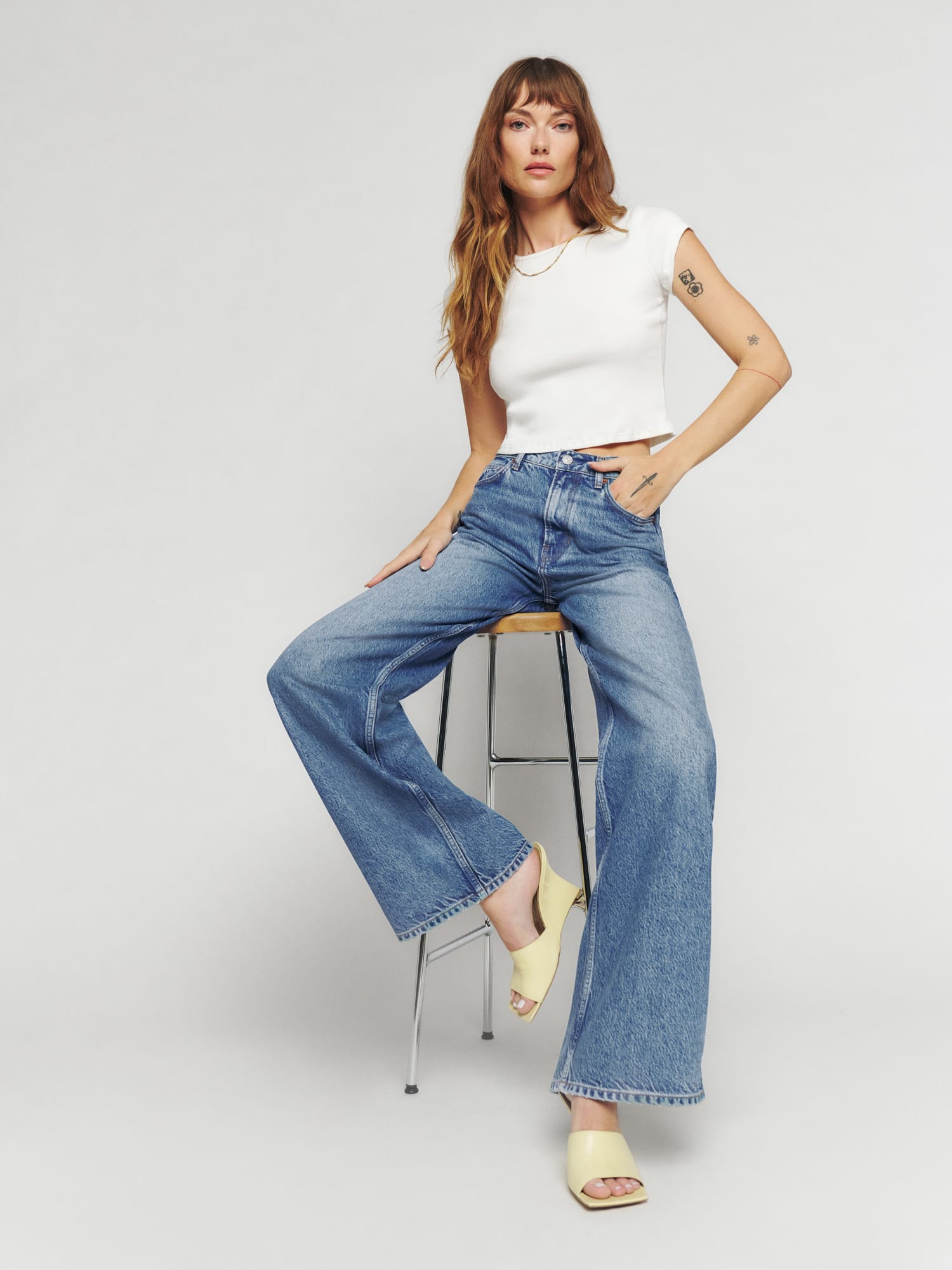 Cary High Rise Wide Jeans Sustainable Denim | Reformation