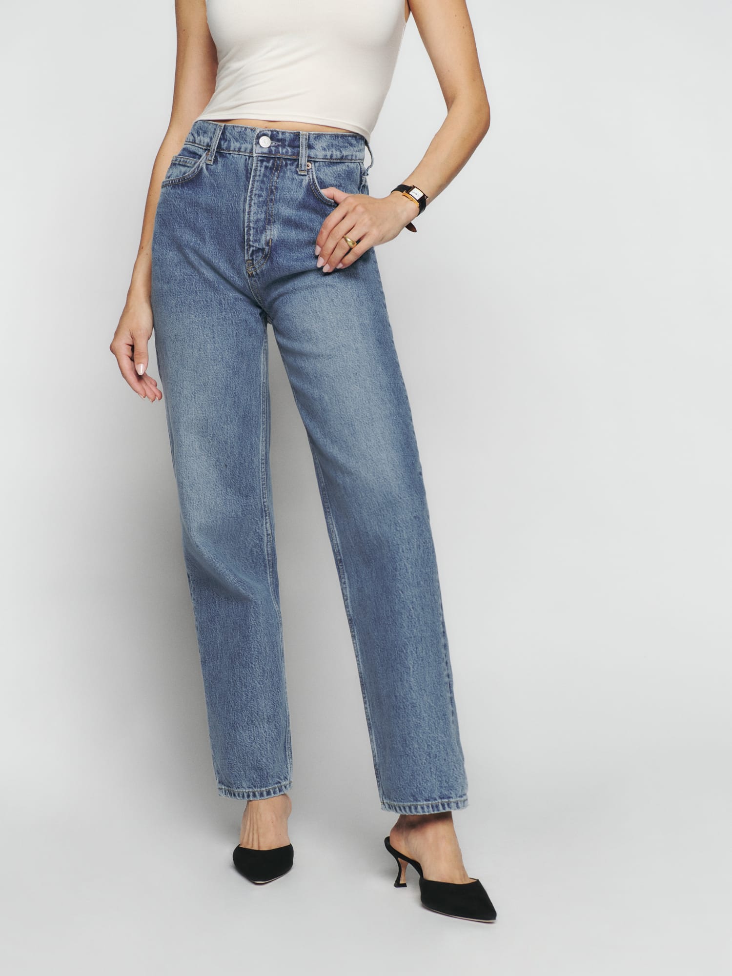 Reformation top mom jeans