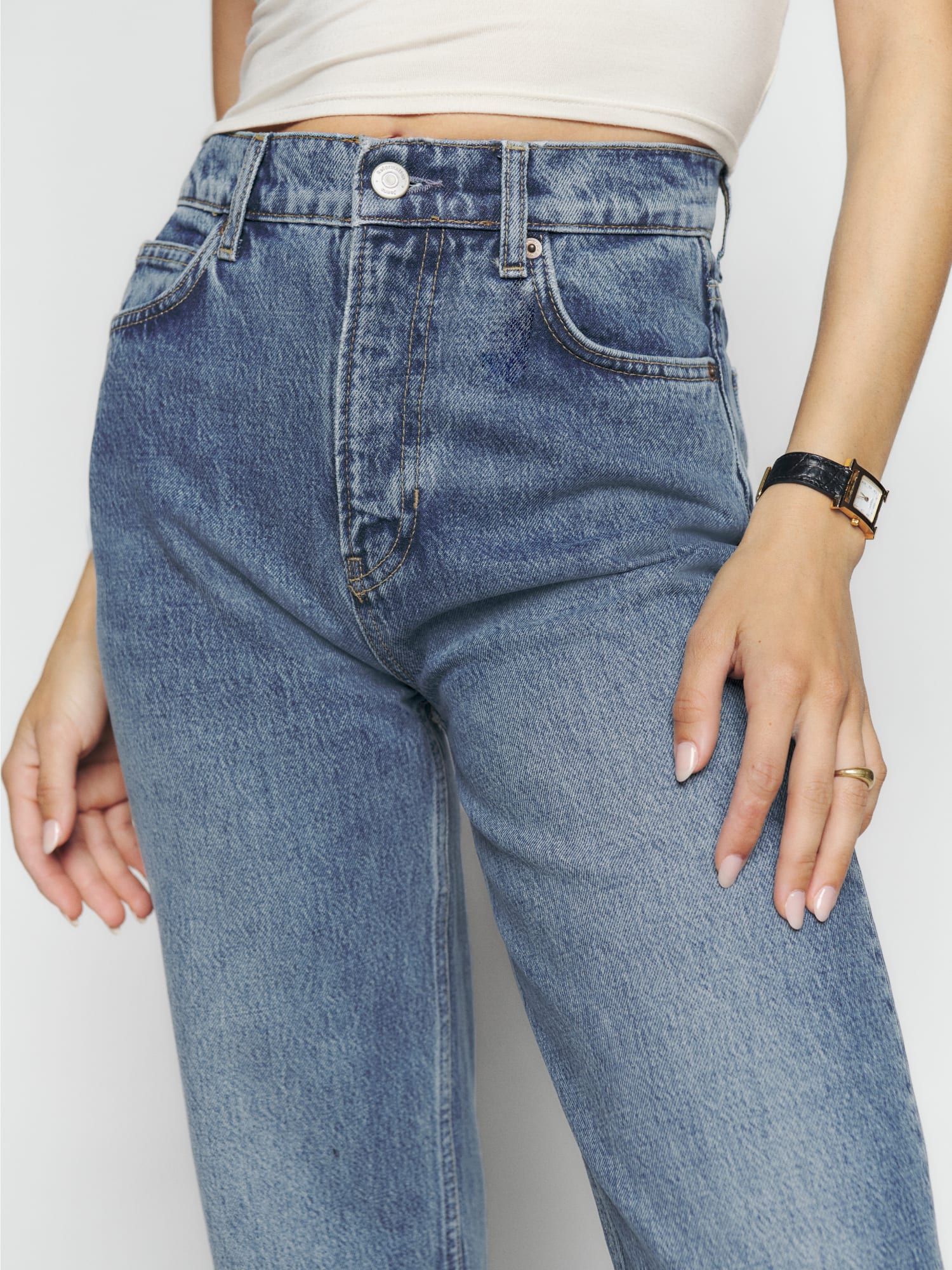 Reformation mom jeans top