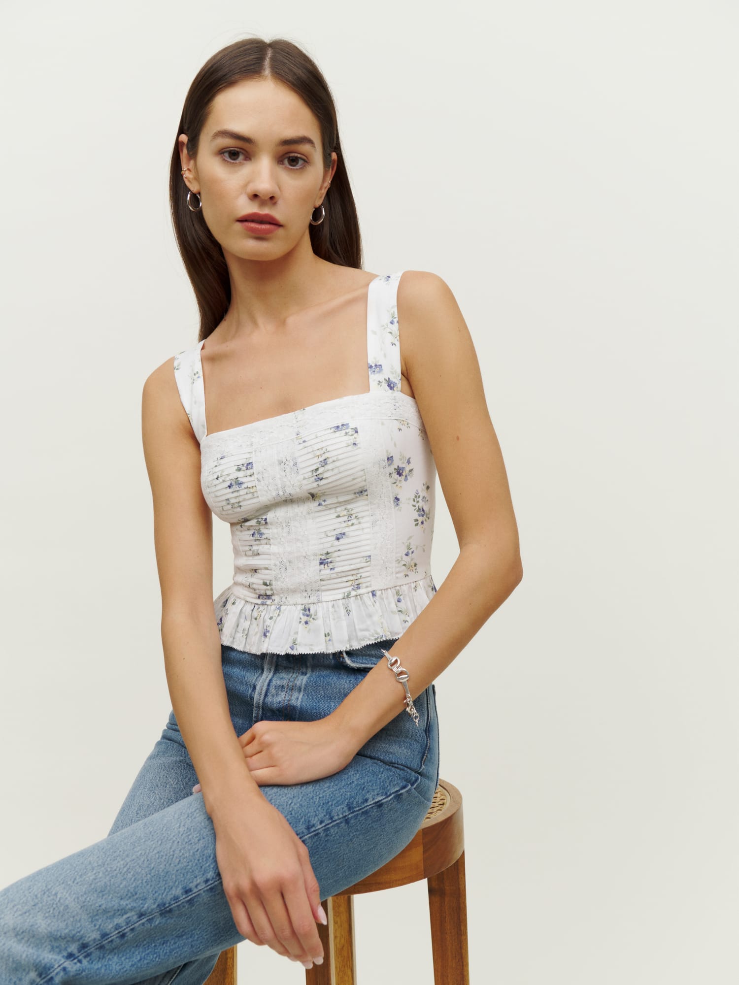 Reformation smocked top discount