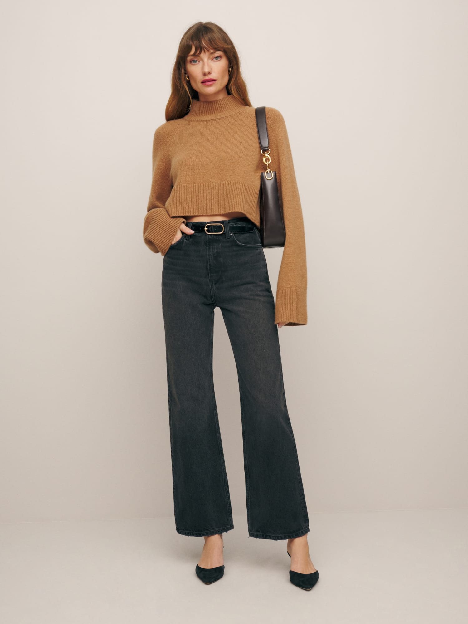 Wilder High Rise Wide Leg Cropped Jeans