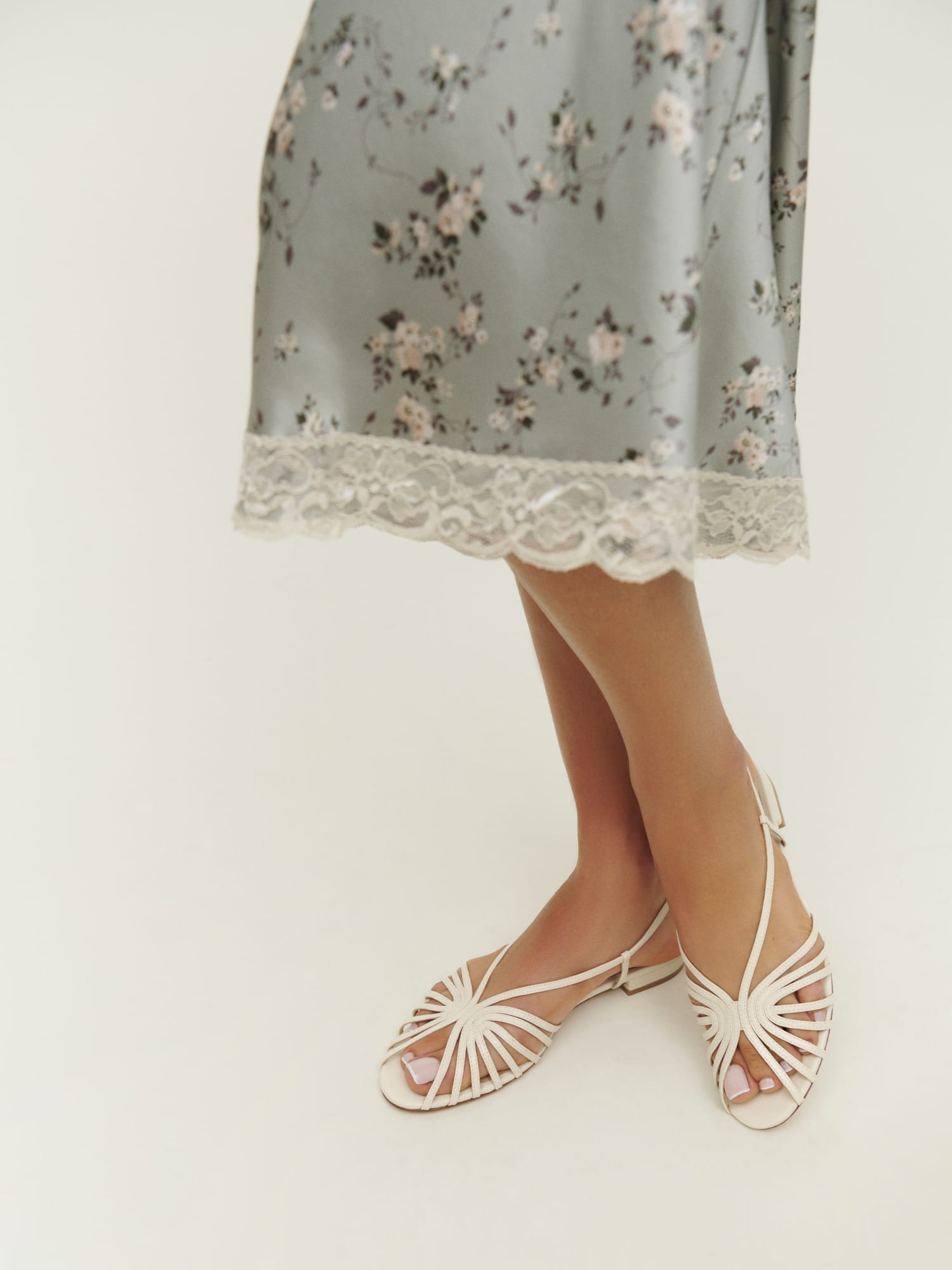 Caged lattice sandals clearance