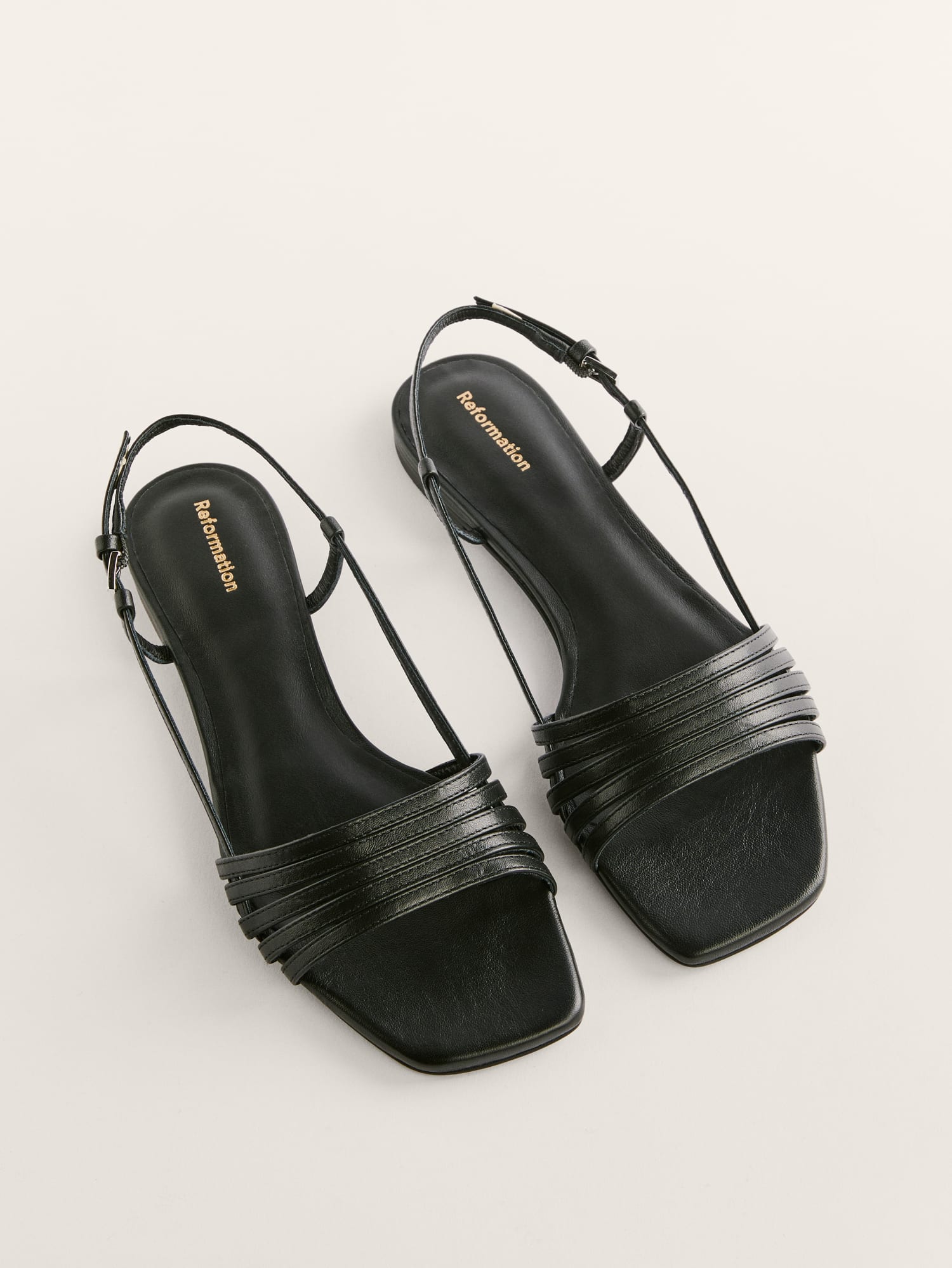 Millie Lattice Flat Sandal Sustainable Shoes Reformation
