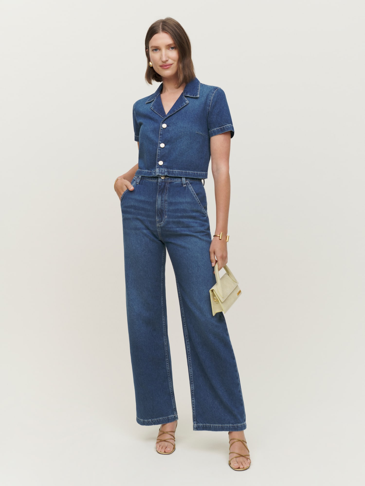 Women's 2 piece denim set discount
