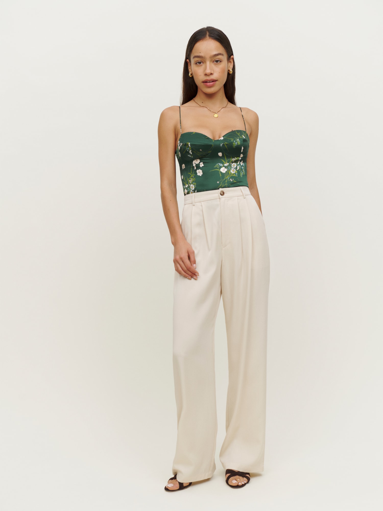 Tory Silk Top Sleeveless Reformation