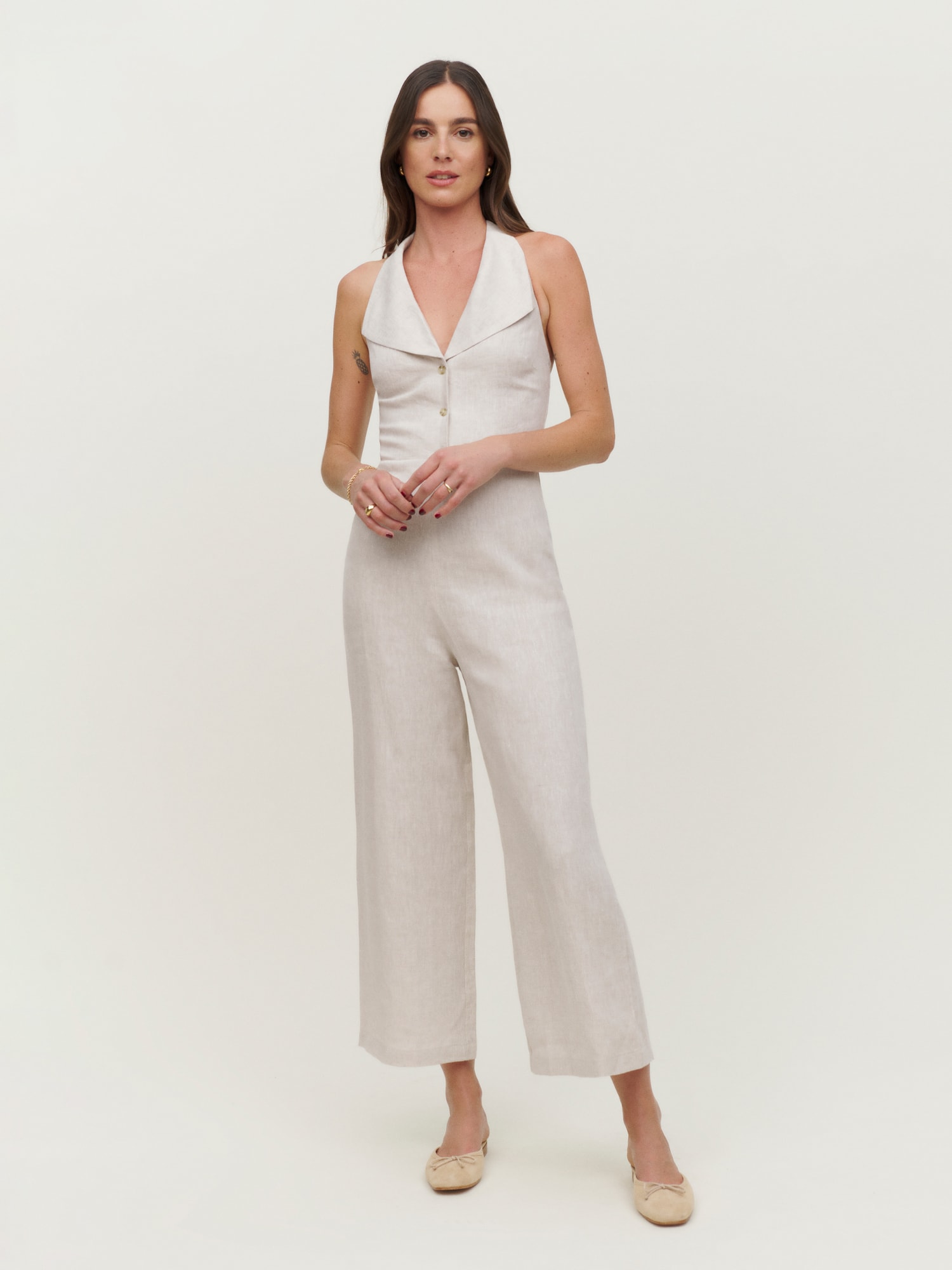 Reformation white new arrivals jumpsuit