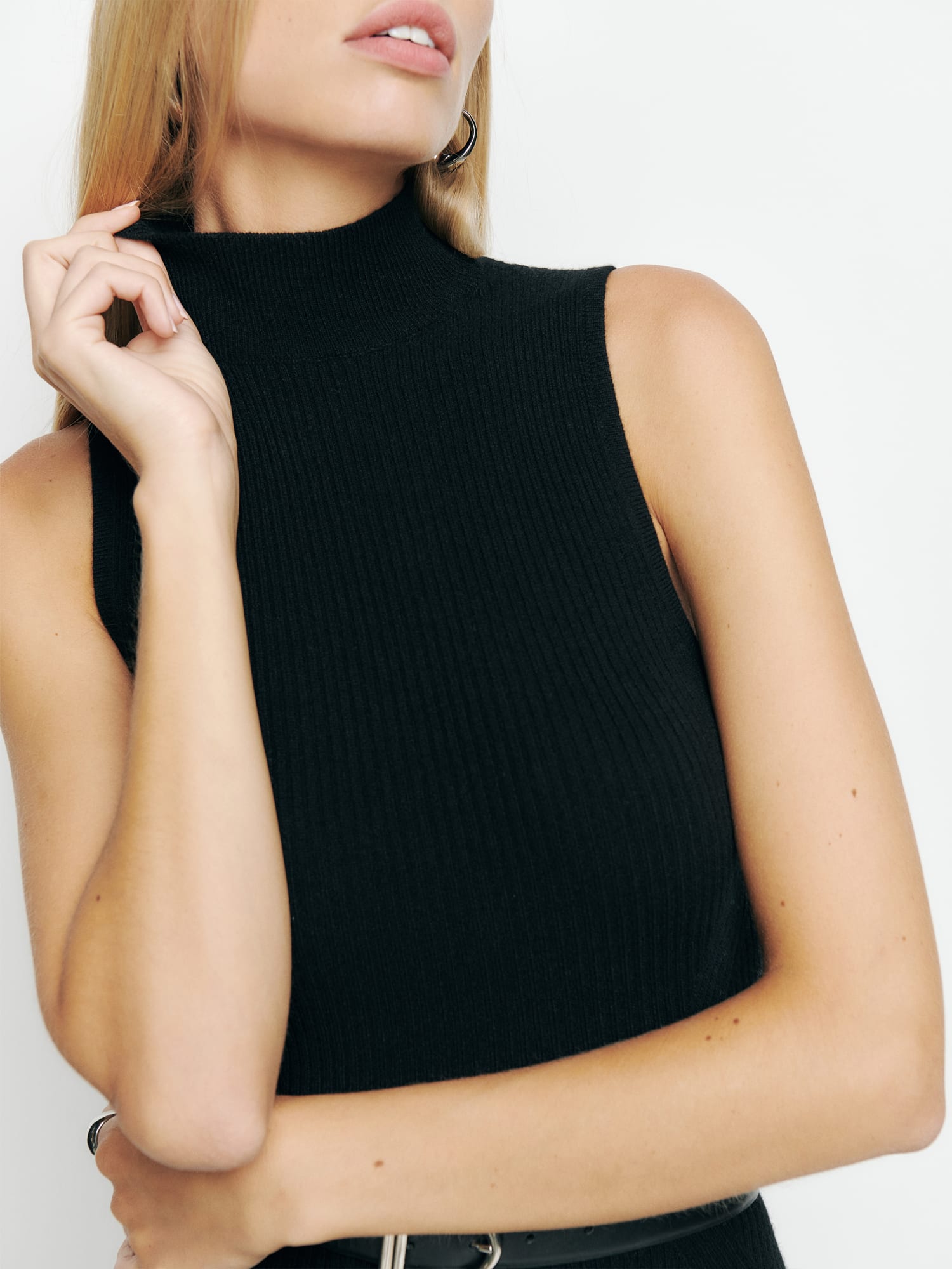 Ida Cashmere Sleeveless Sweater Dress - Sustainable Sweaters