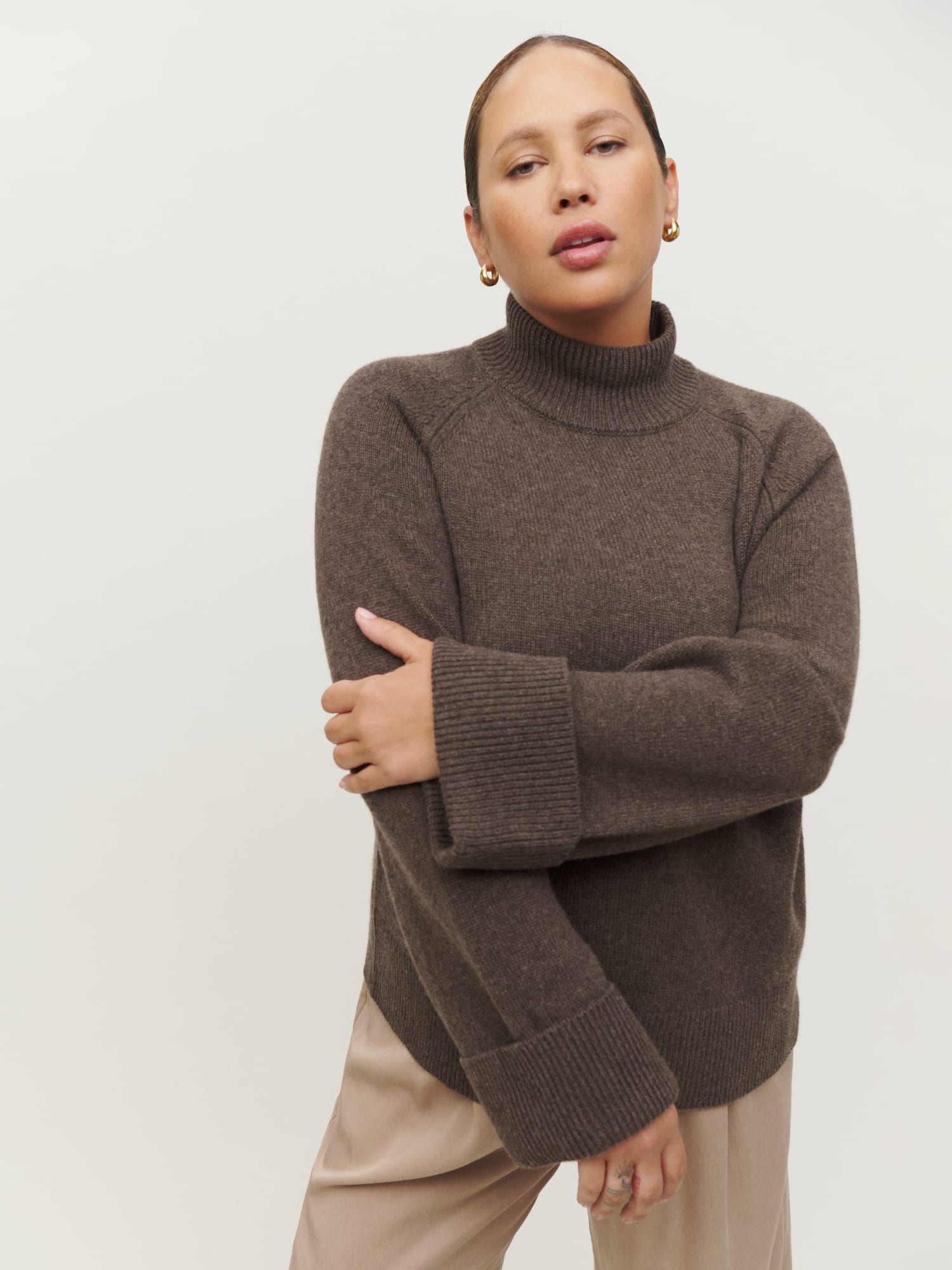 Reformation Jadey Oversized V-Neck Sweater