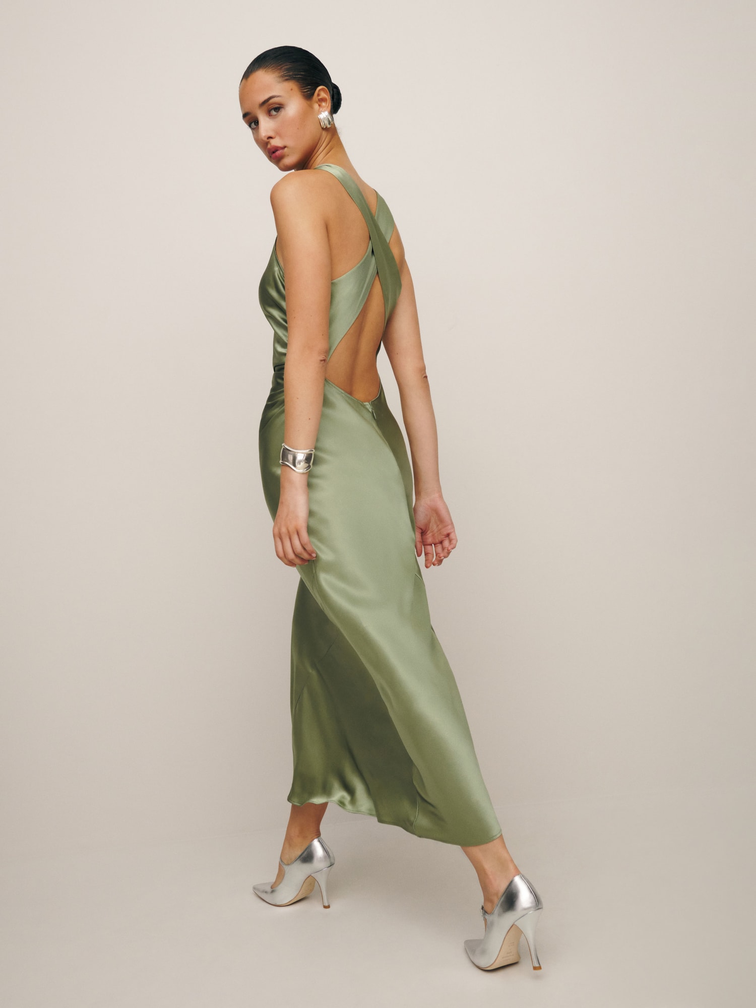 Silk midi top