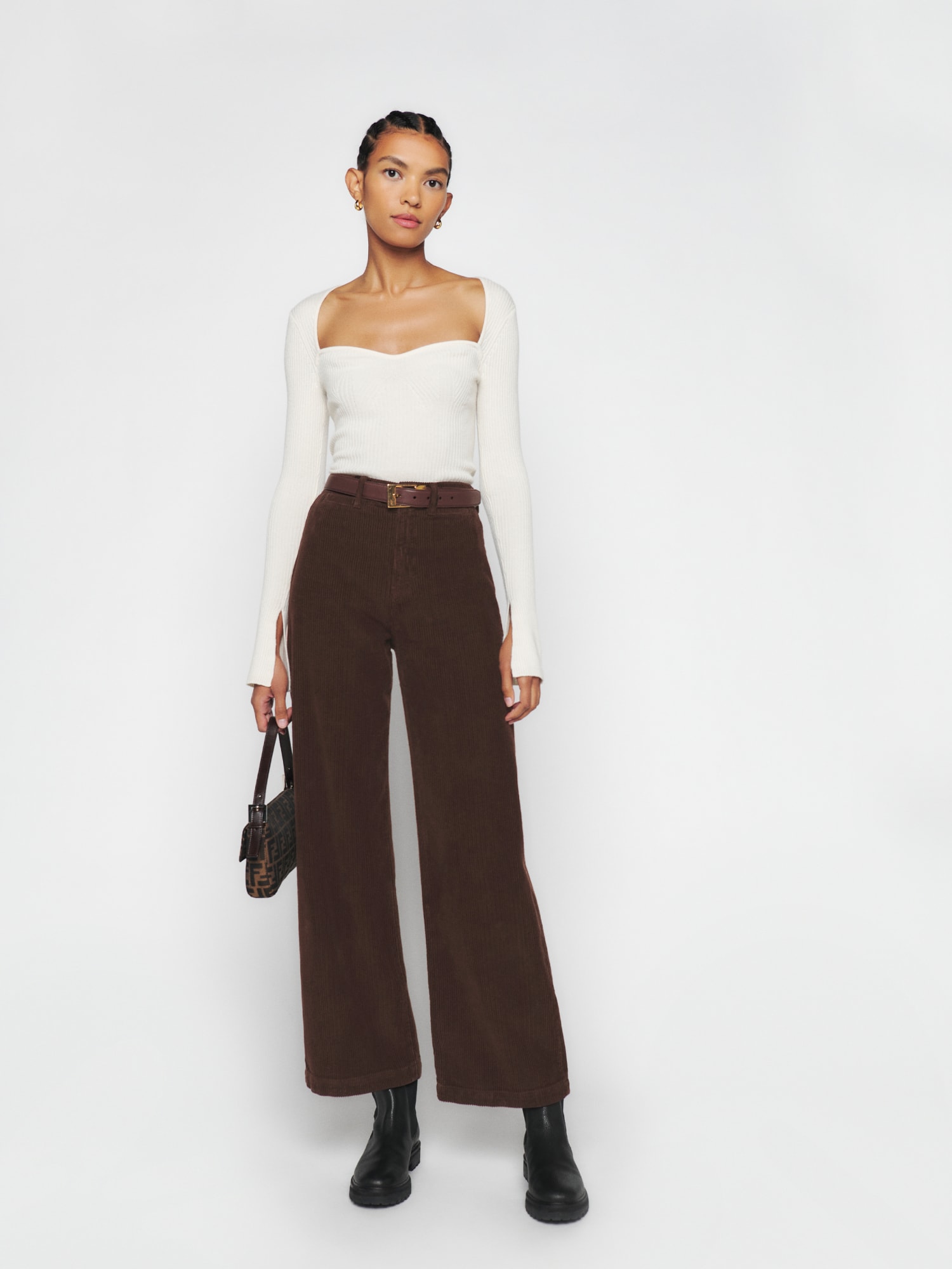 Zara wide leg corduroy pants hot sale