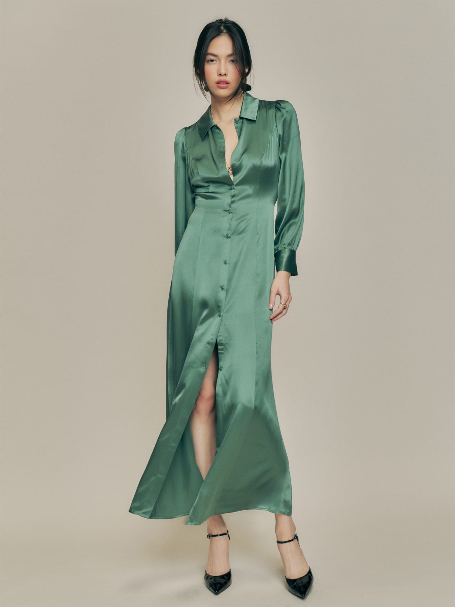 Reformation button up dress best sale