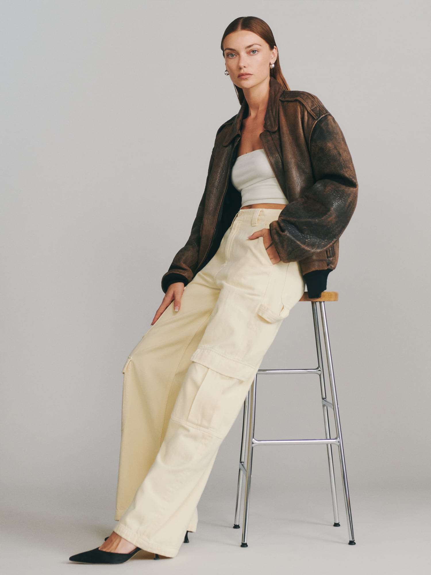 Wide-Leg Cargo Jeans