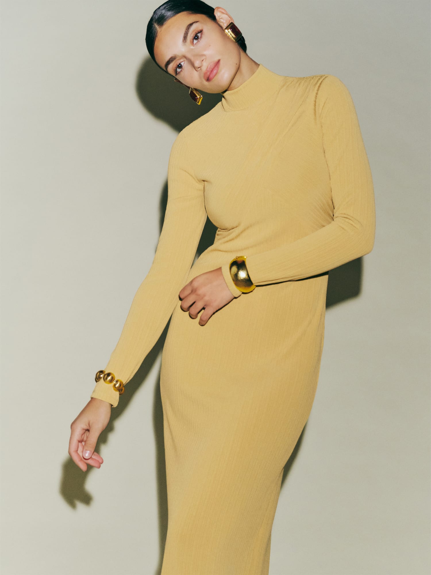 Mallorie Knit Dress Long Sleeve Ankle Reformation