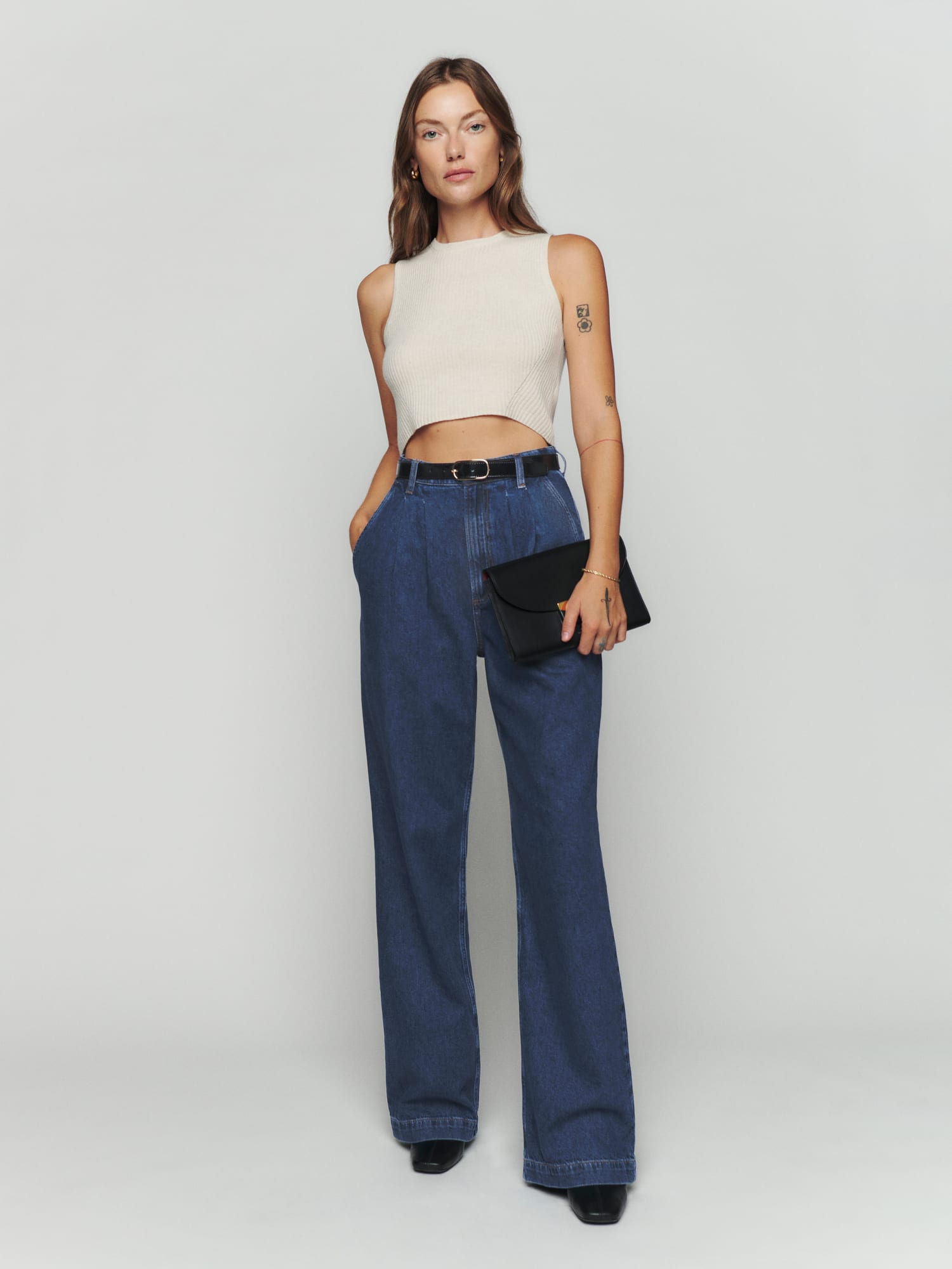 Montauk Pleated High Rise Jeans - Sustainable Denim | Reformation
