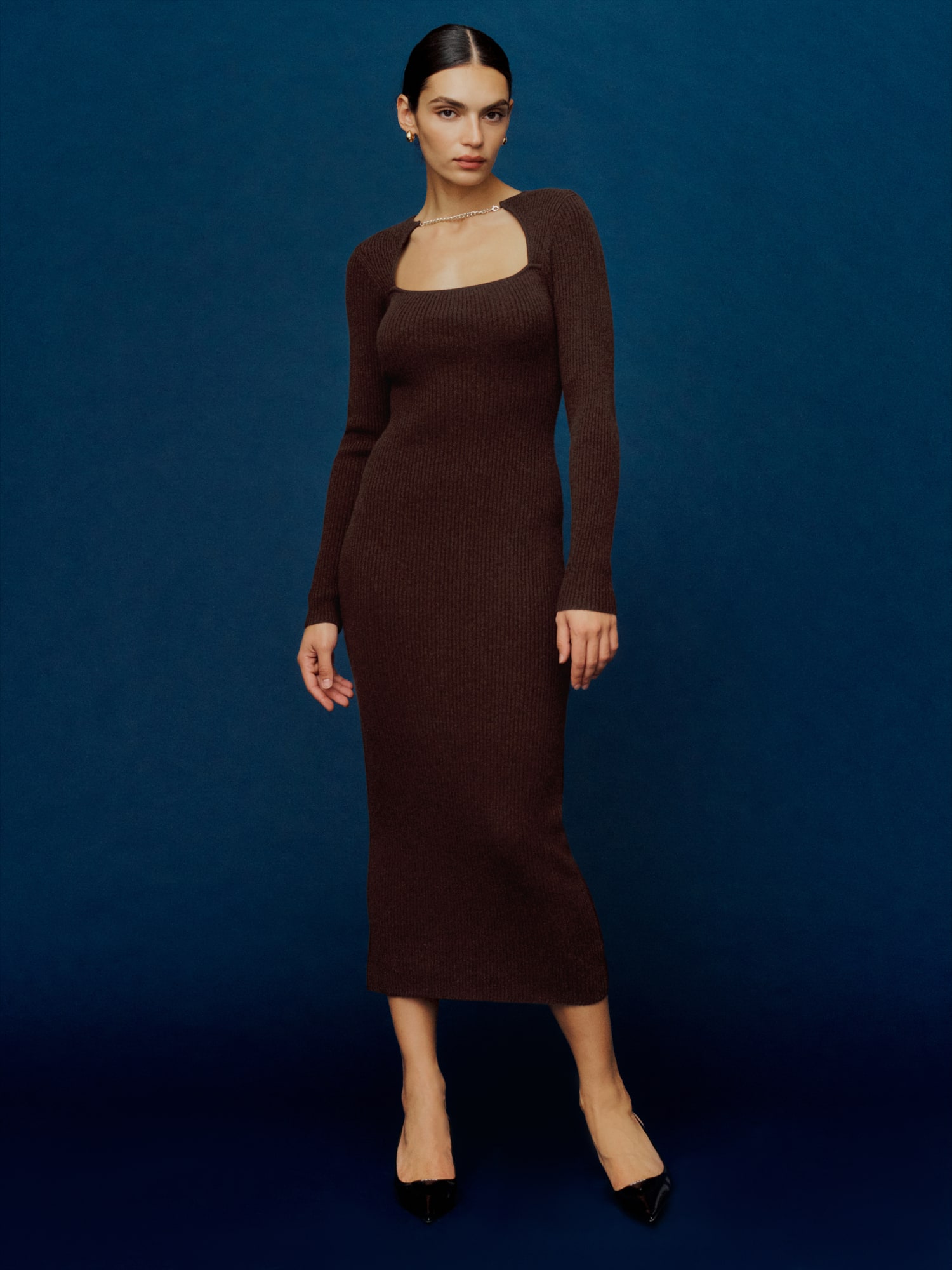 Nancy Cashmere Novelty Midi Dress