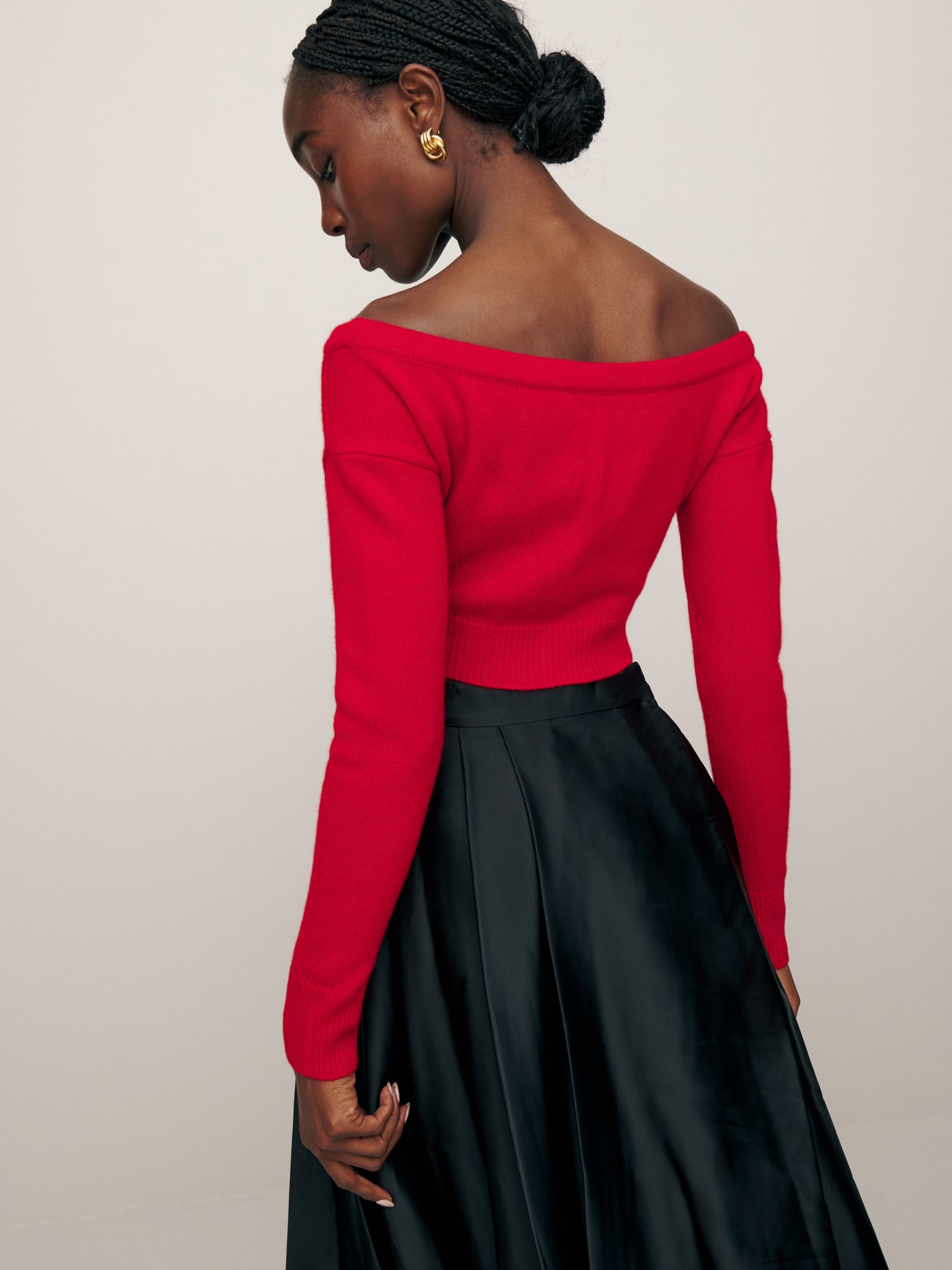 Off the shoulder cashmere clearance