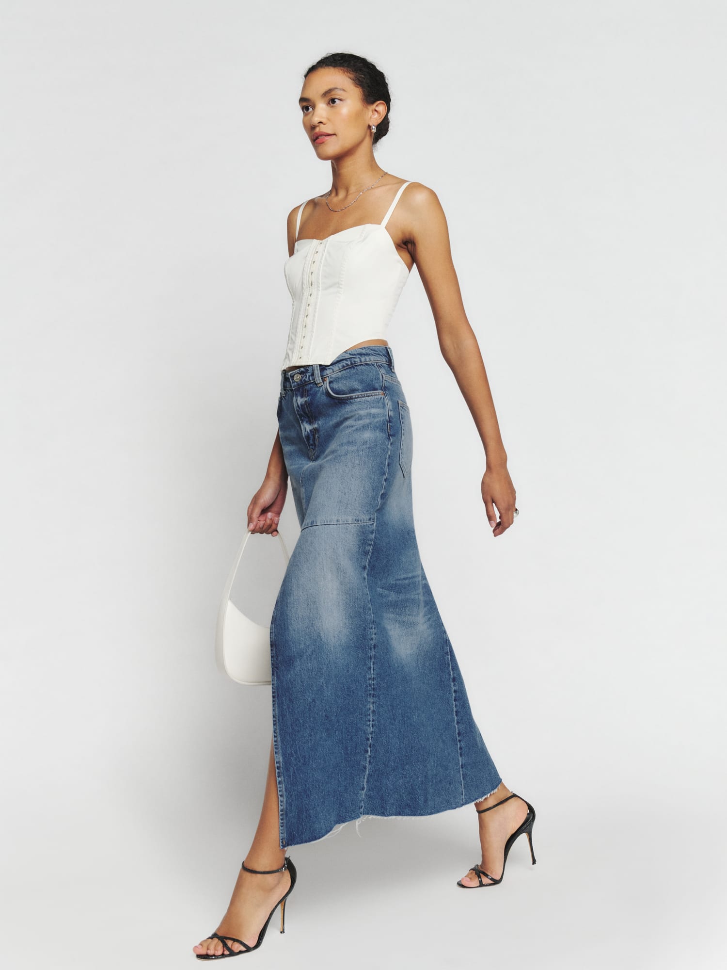 Maxi Denim Skirt by Cotton On