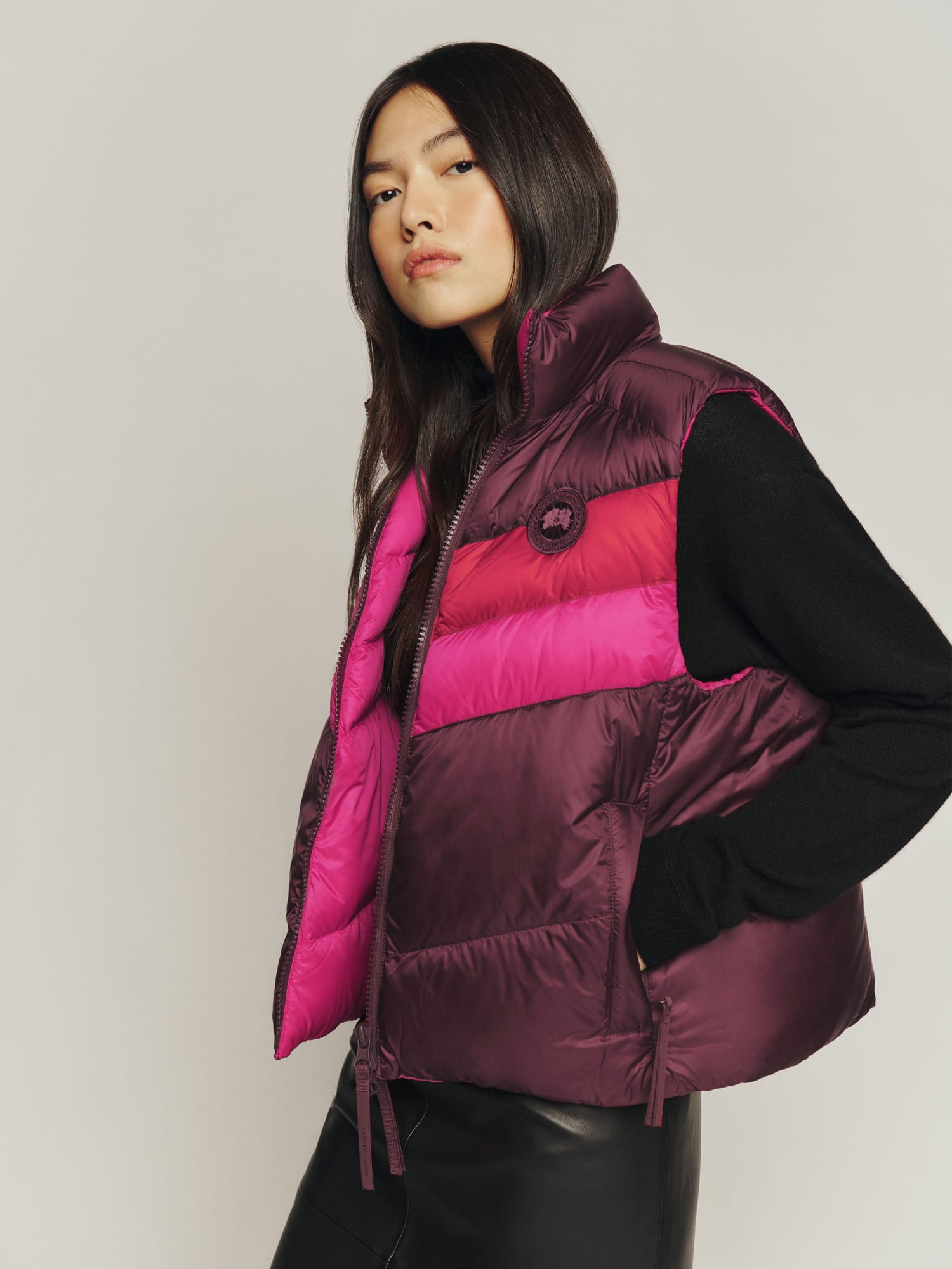 Canada goose vest pink hot sale