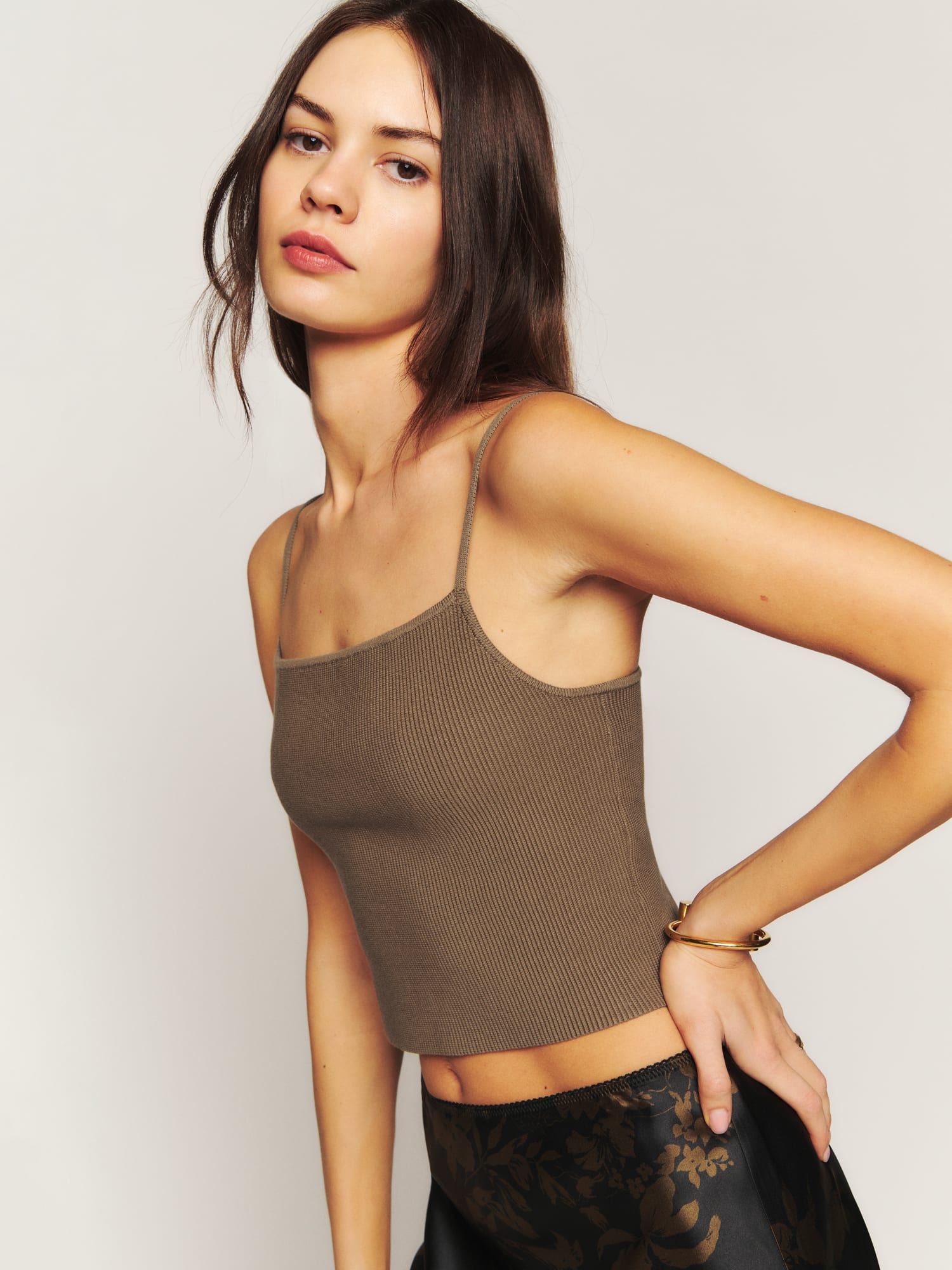 Nylon Sweater Tank Top