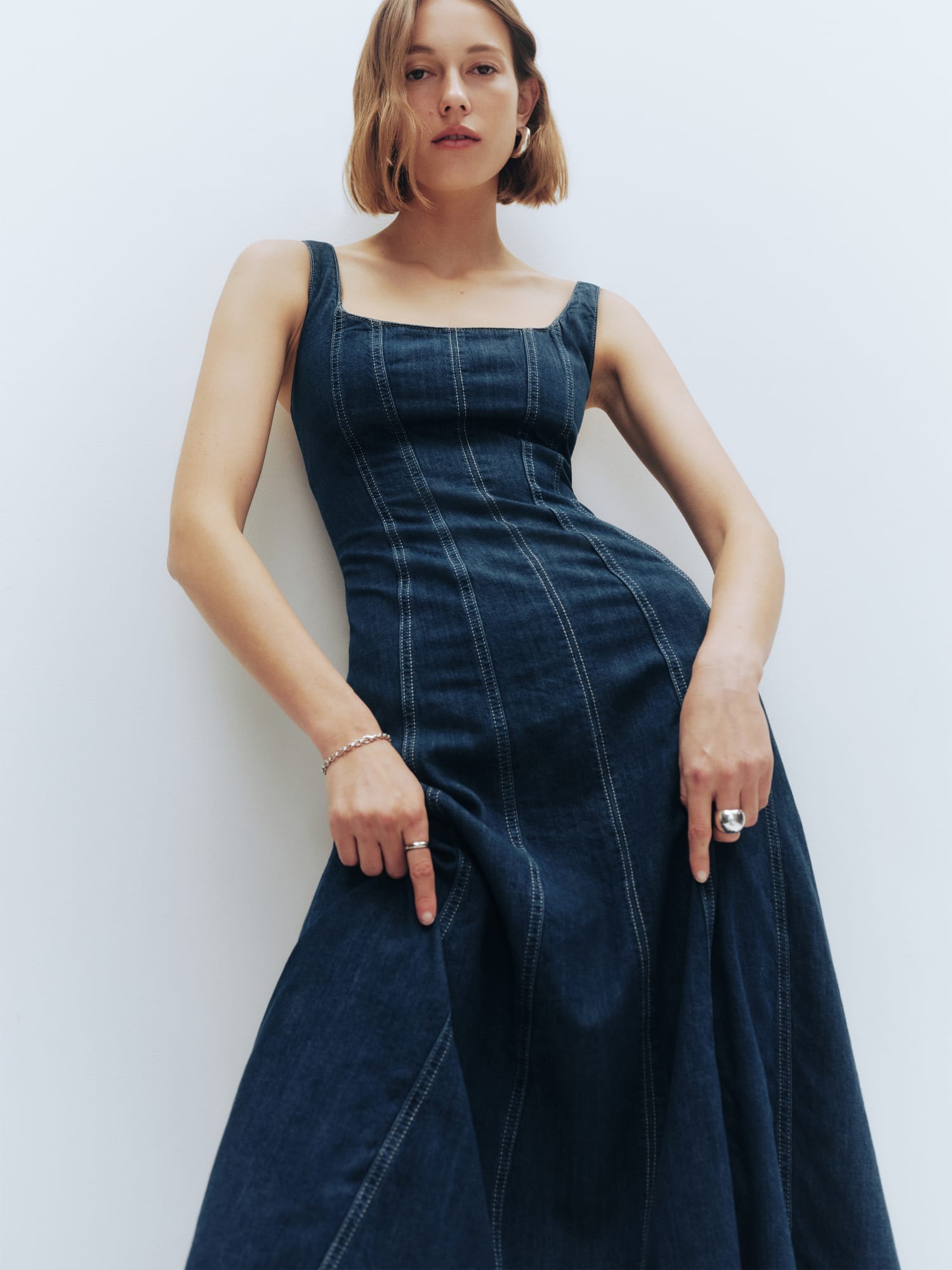 Jean midi dress online