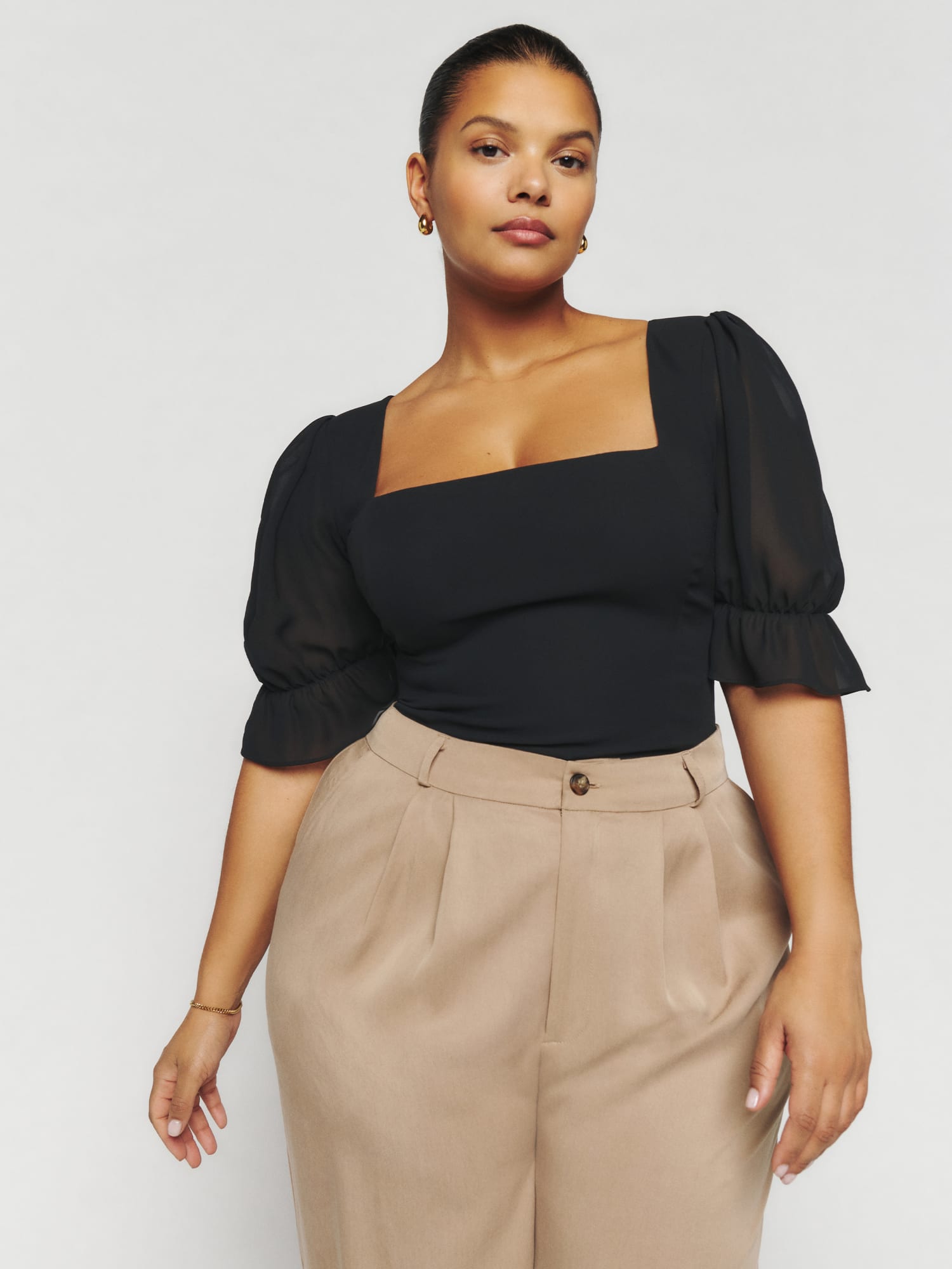 Reformation smocked top hotsell